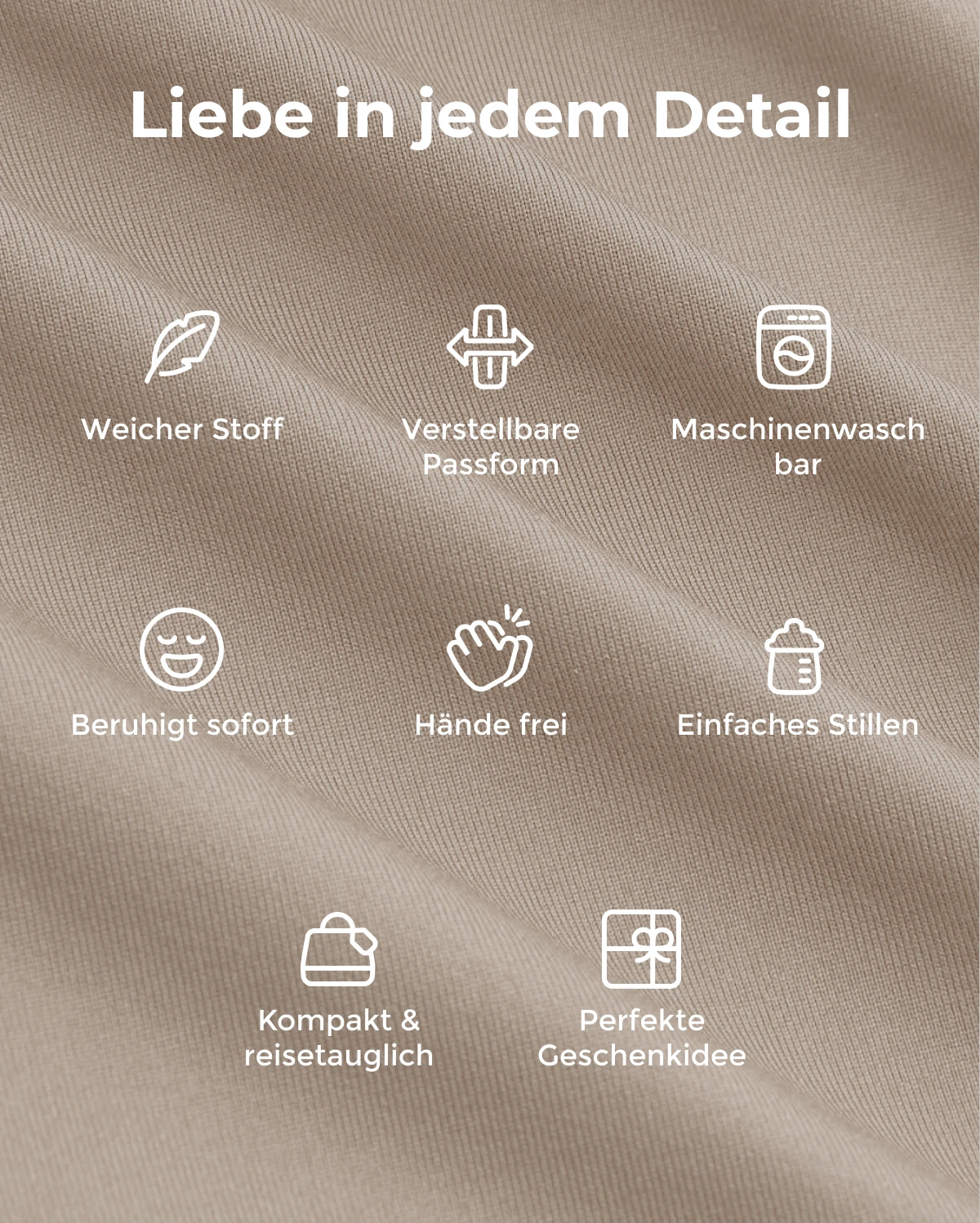 Einfach freihändig zu tragen - Babytragetuch