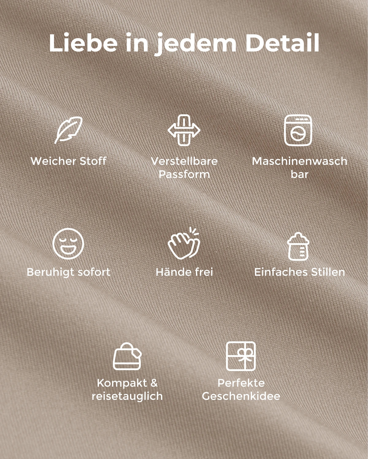 Einfach freihändig zu tragen - Babytragetuch