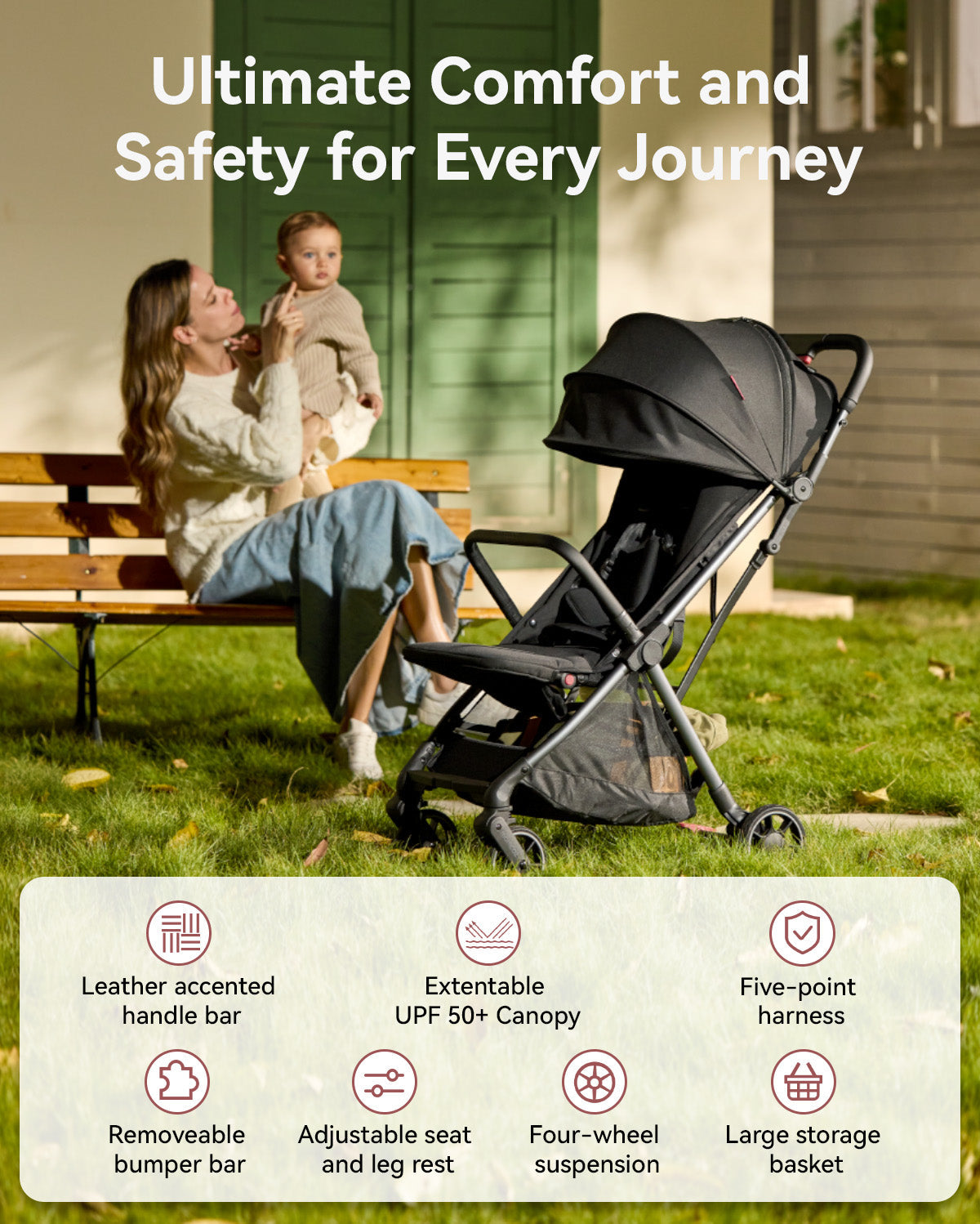 Momcozy ClickGo Leichtgewichtiger Kinderwagen
