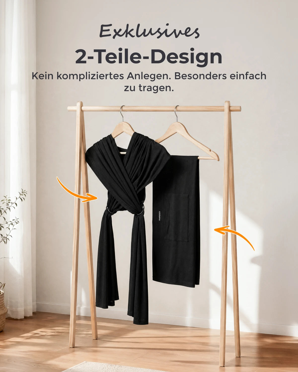 Einfach freihändig zu tragen - Babytragetuch