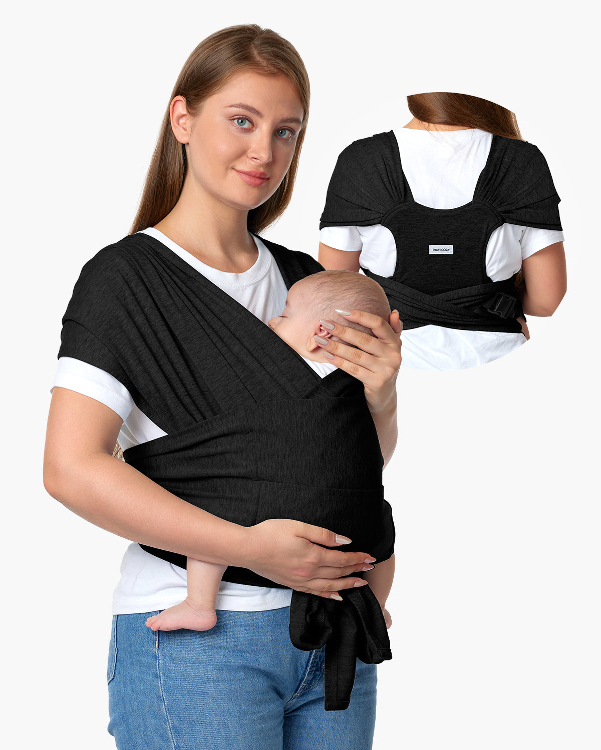 Einfach freihändig zu tragen - Babytragetuch