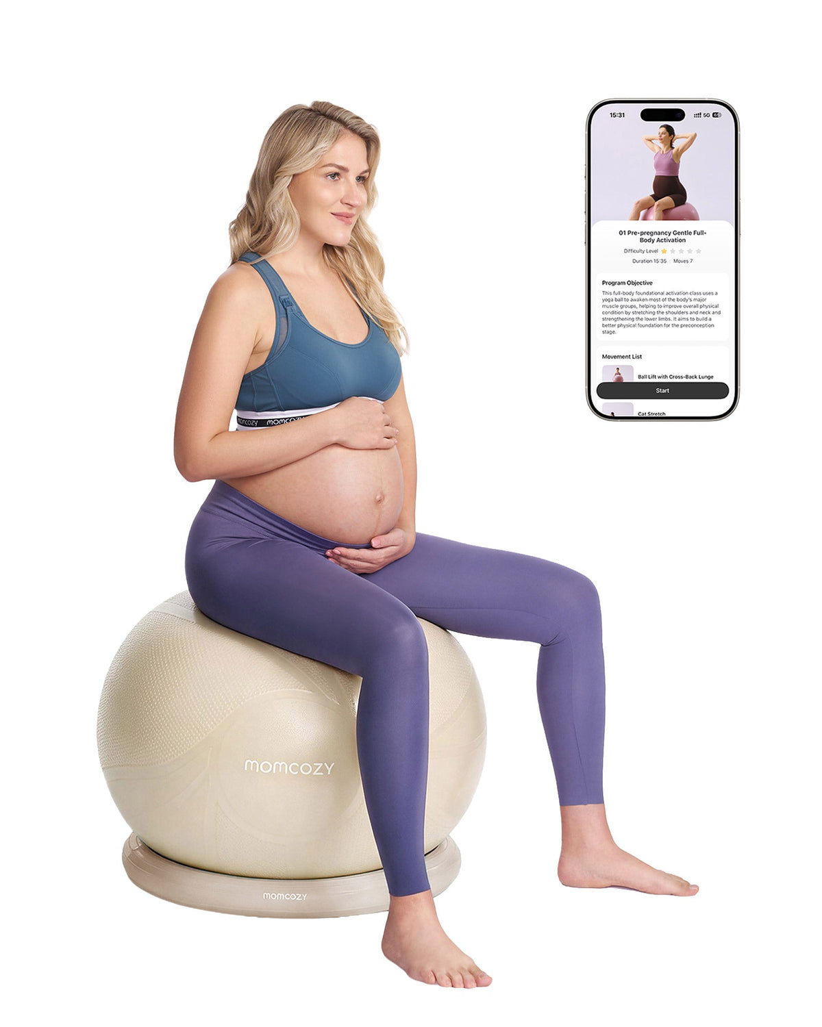 BirthEase Pregnancy Ball  Set— Birthing Ball