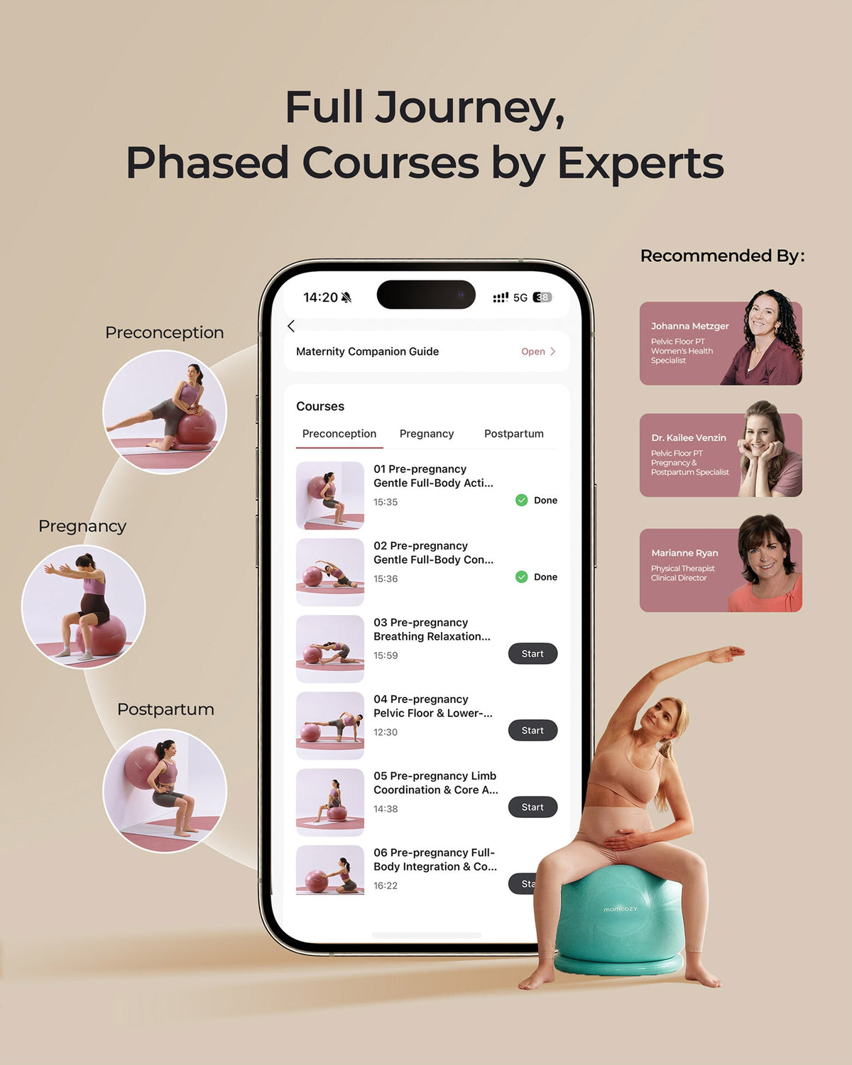 BirthEase Pregnancy Ball  Set— Birthing Ball