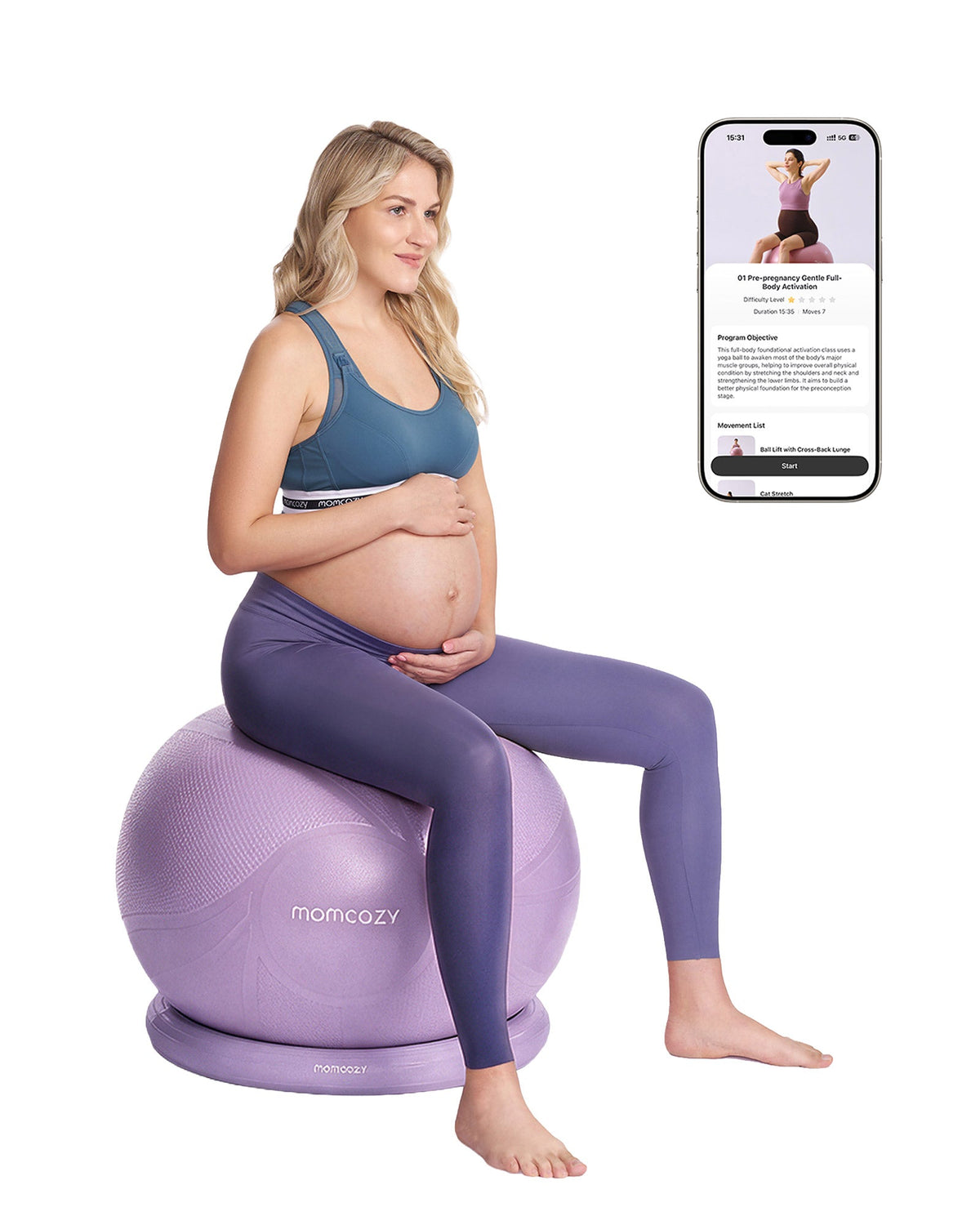 BirthEase Pregnancy Ball  Set— Birthing Ball