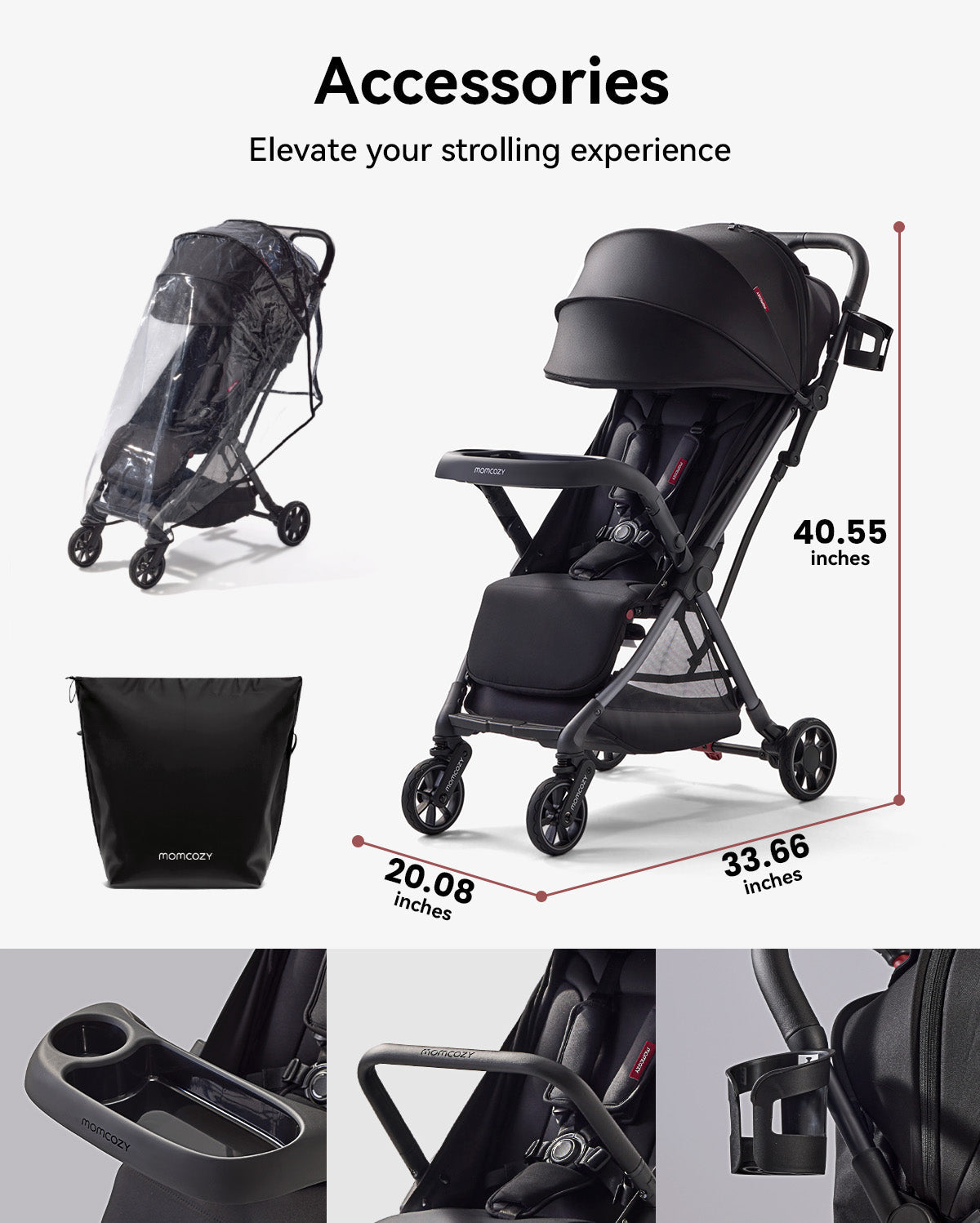 Momcozy ClickGo Leichtgewichtiger Kinderwagen