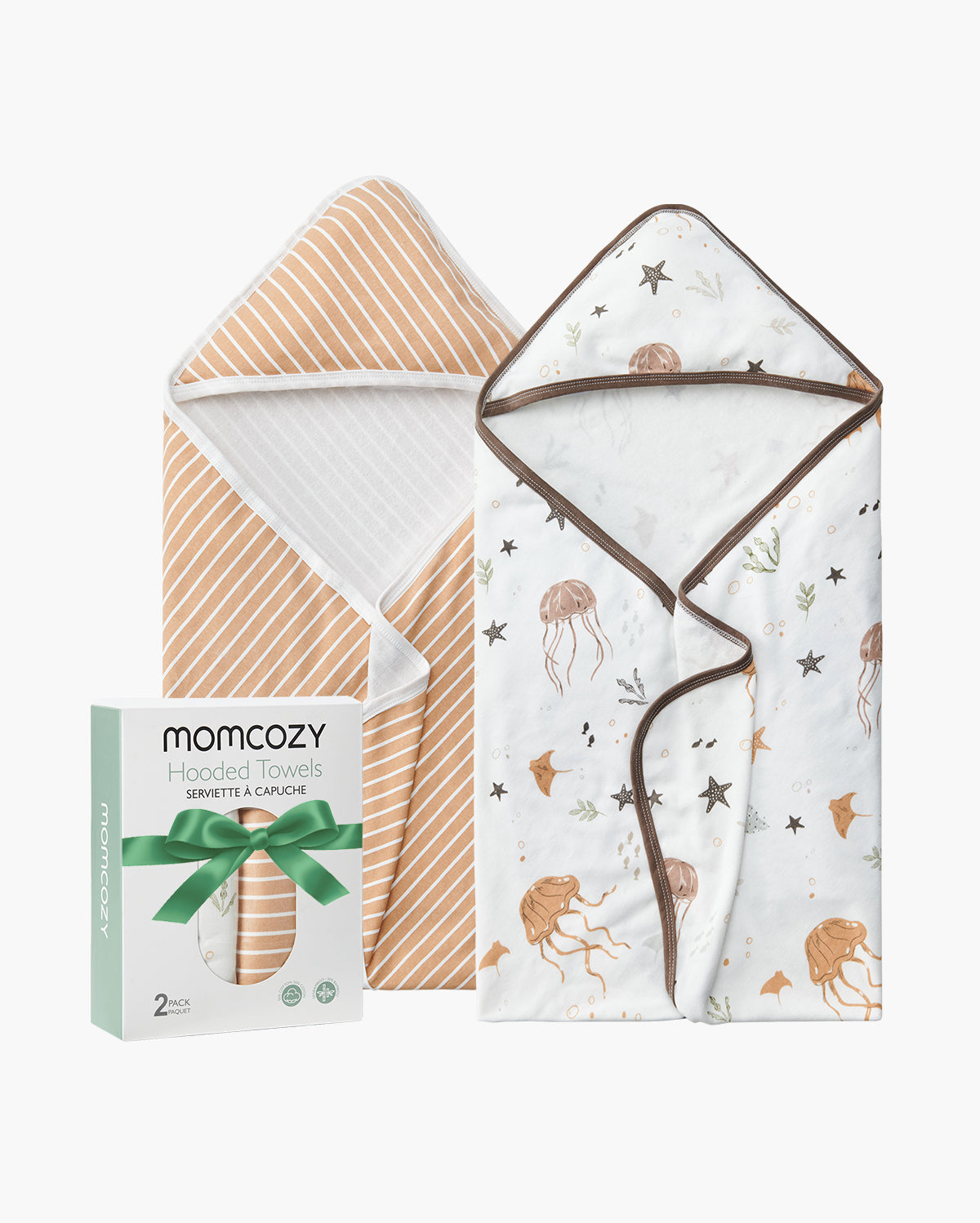 MOMCOZY BABY HOODED TELETEL FÜR NEUBORN DUUBE - 2 Zählung (Packung von 1)