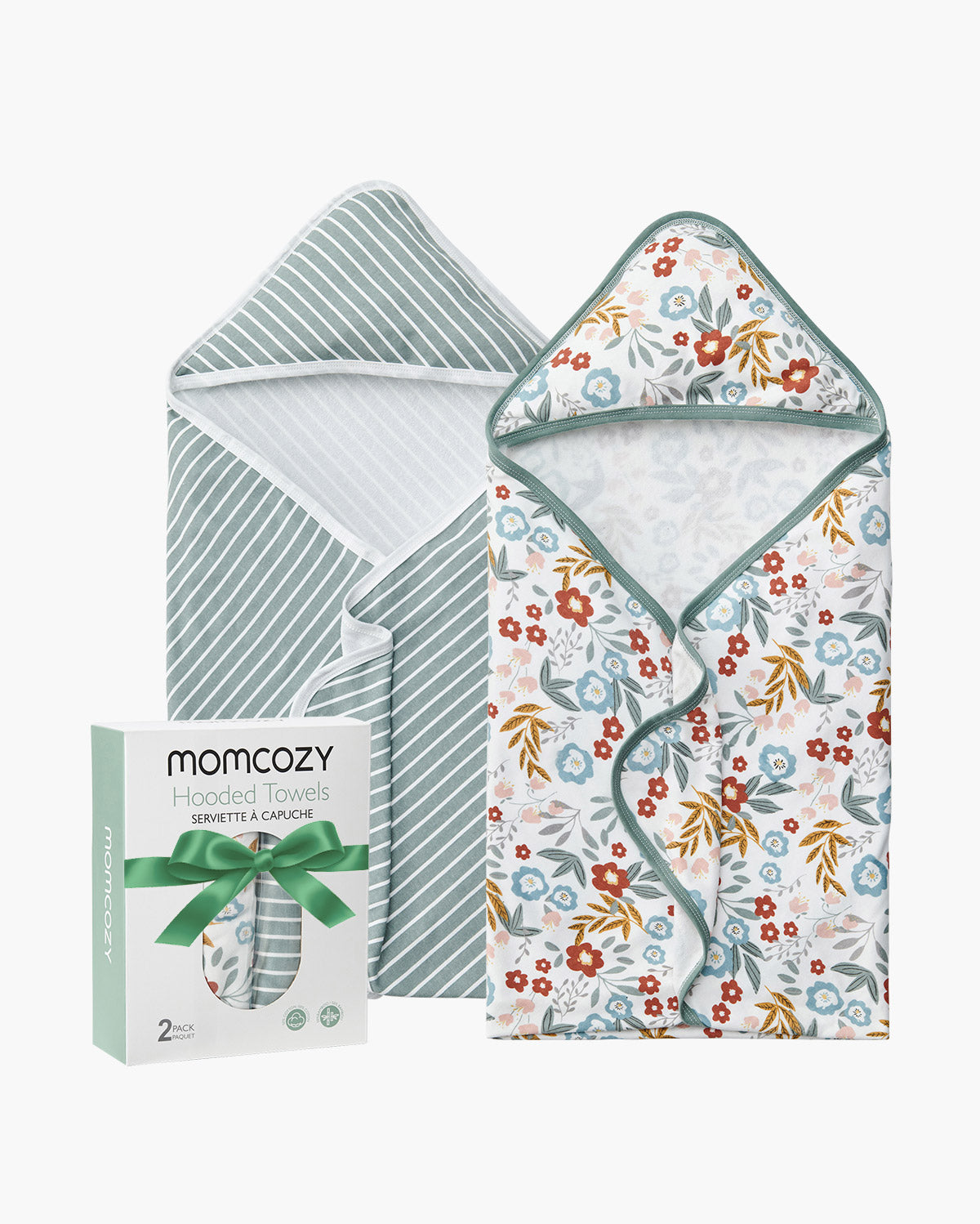 MOMCOZY BABY HOODED TELETEL FÜR NEUBORN DUUBE - 2 Zählung (Packung von 1)