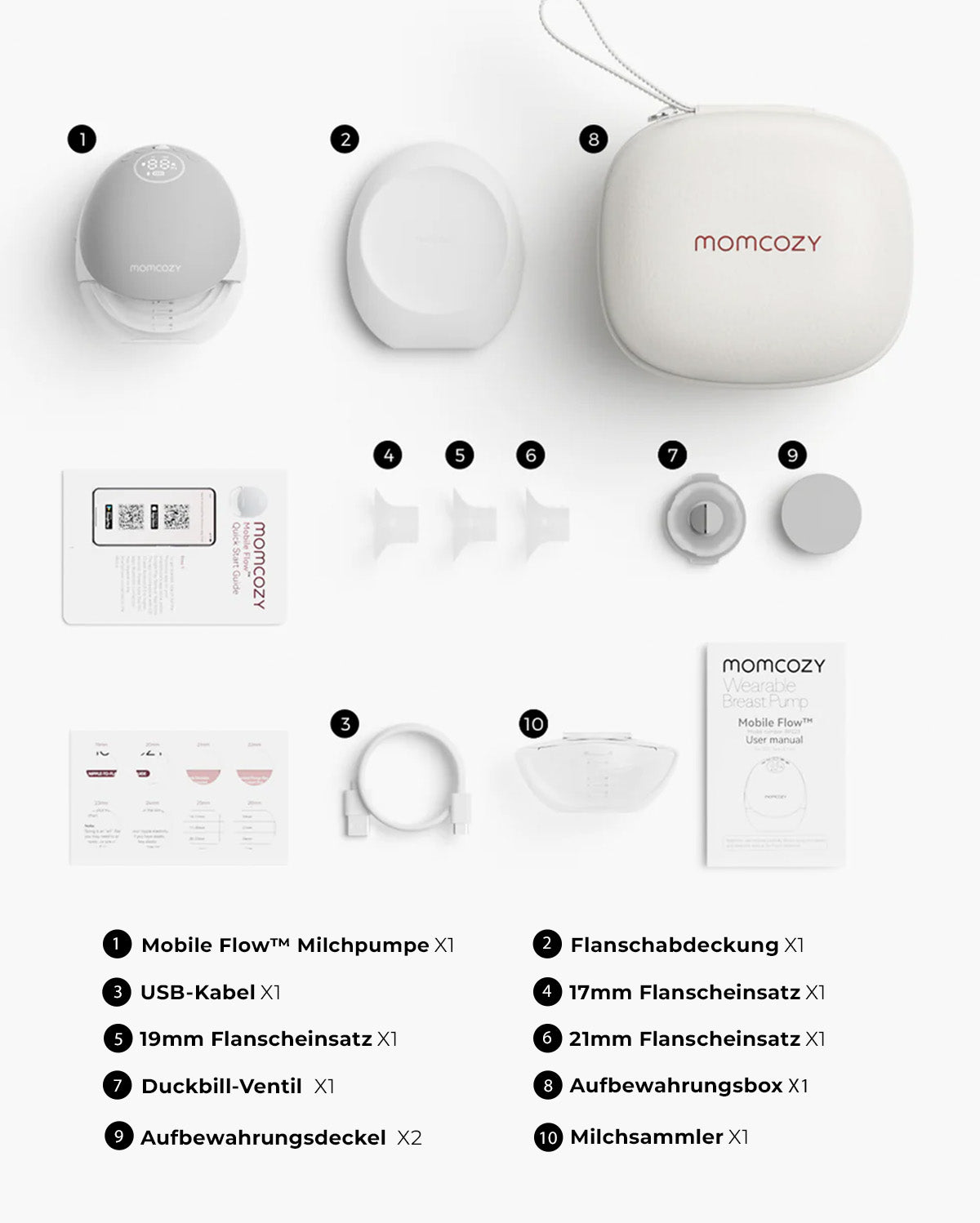 Momcozy Mobile Flow™ Freihändige Milchpumpe | M9