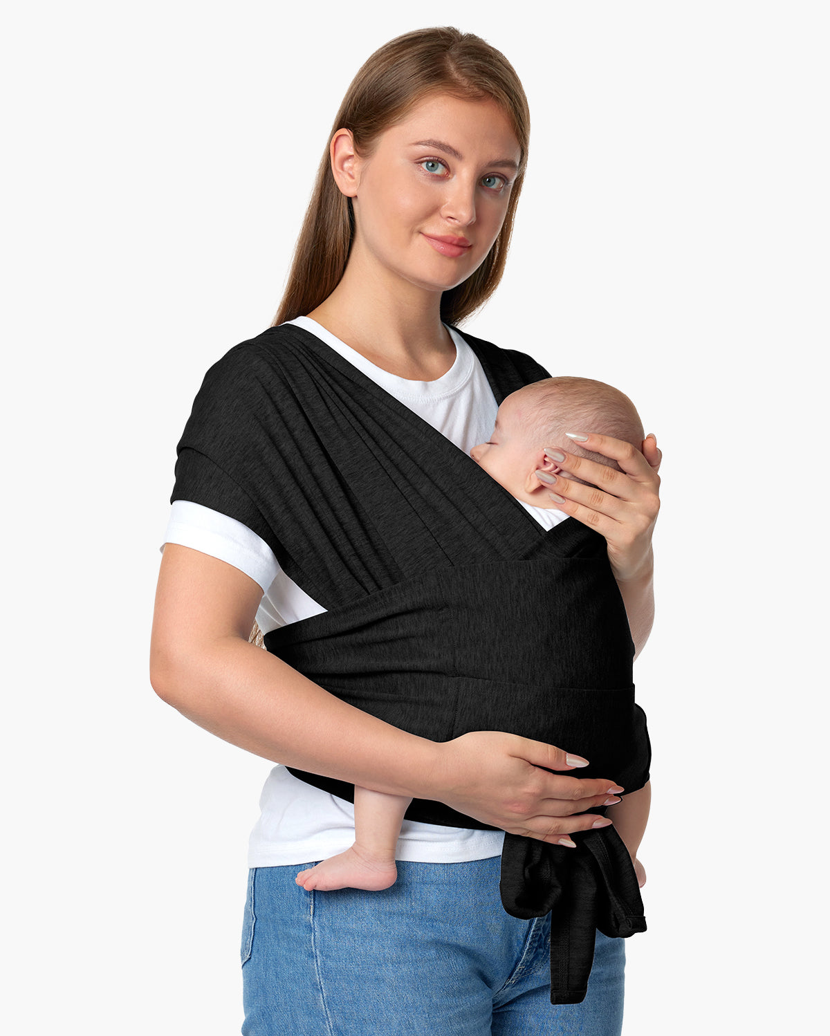 Einfach freihändig zu tragen - Babytragetuch