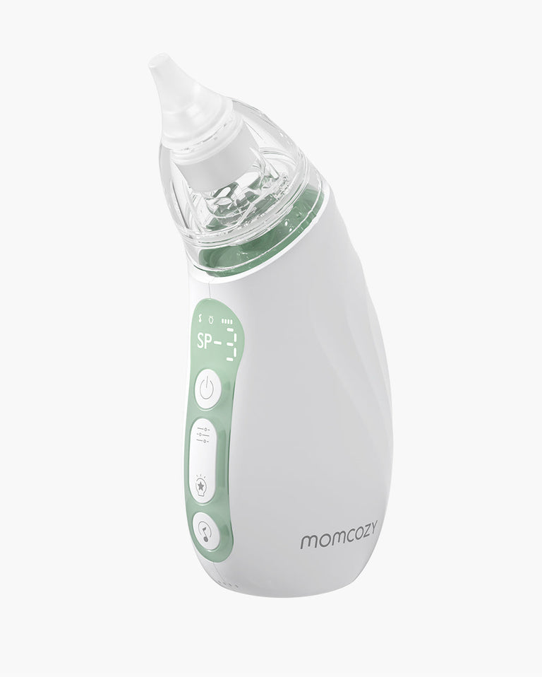 Translation missing: de.Momcozy Nasensauger für Babys in Weiß-Grün mit weicher Spitze und Display