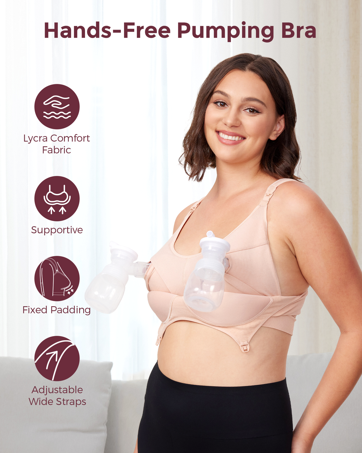 Momcozy Freihändiger Pump-BH All-in-One mit fester Polsterung