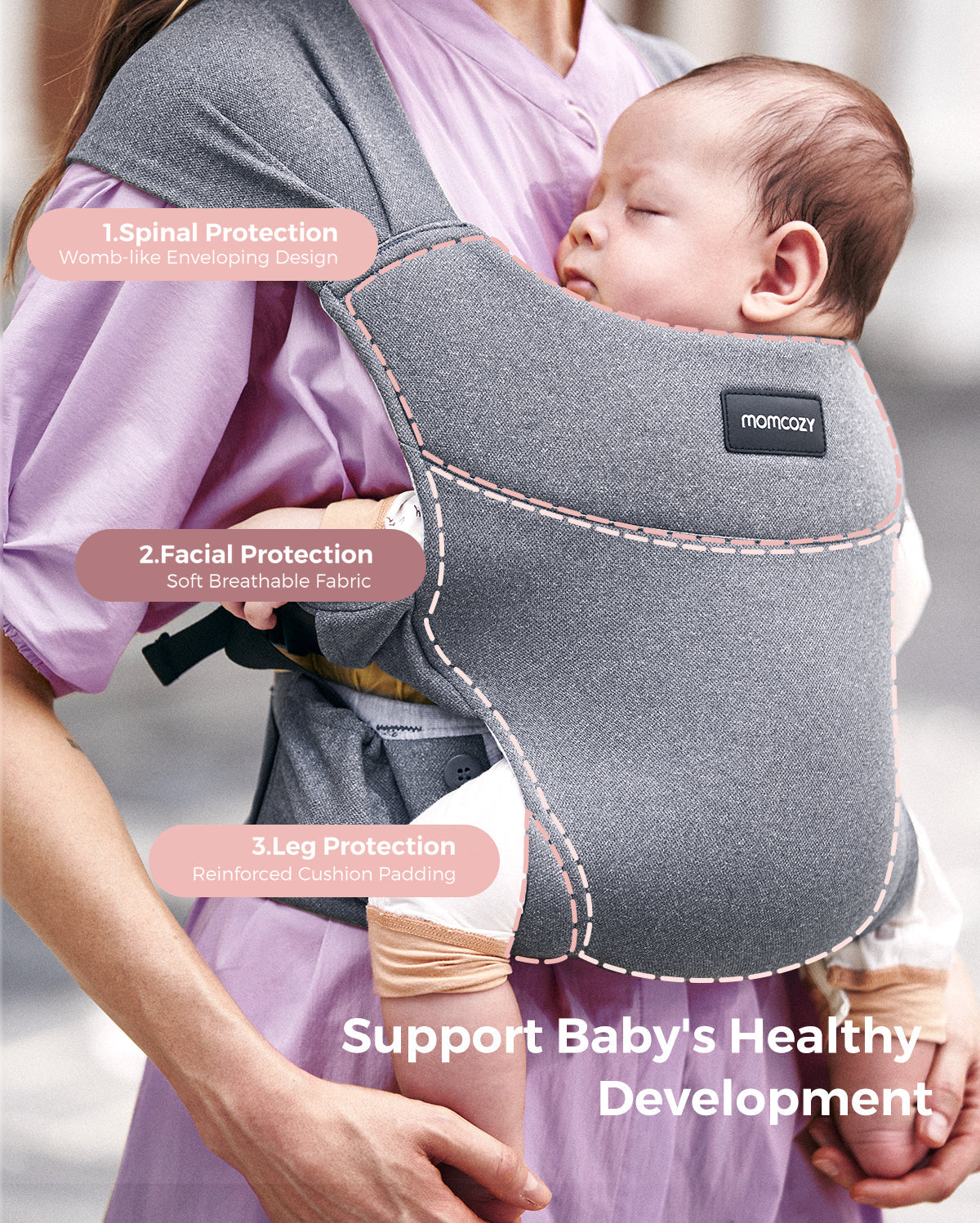 Momcozy Tragbare Babytrage – Leicht & Faltbar