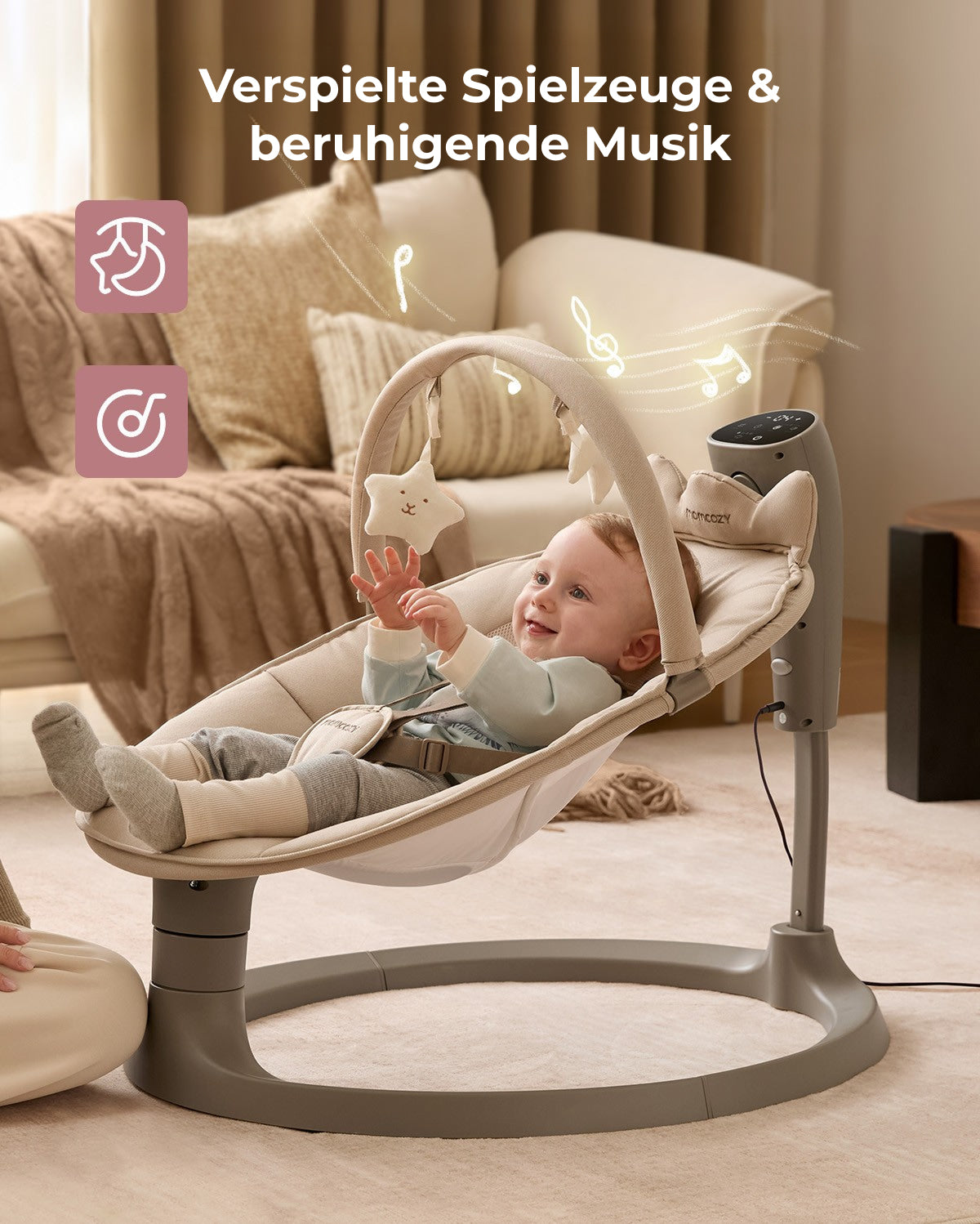 Momcozy 2-in-1 elektrische Babyschaukel