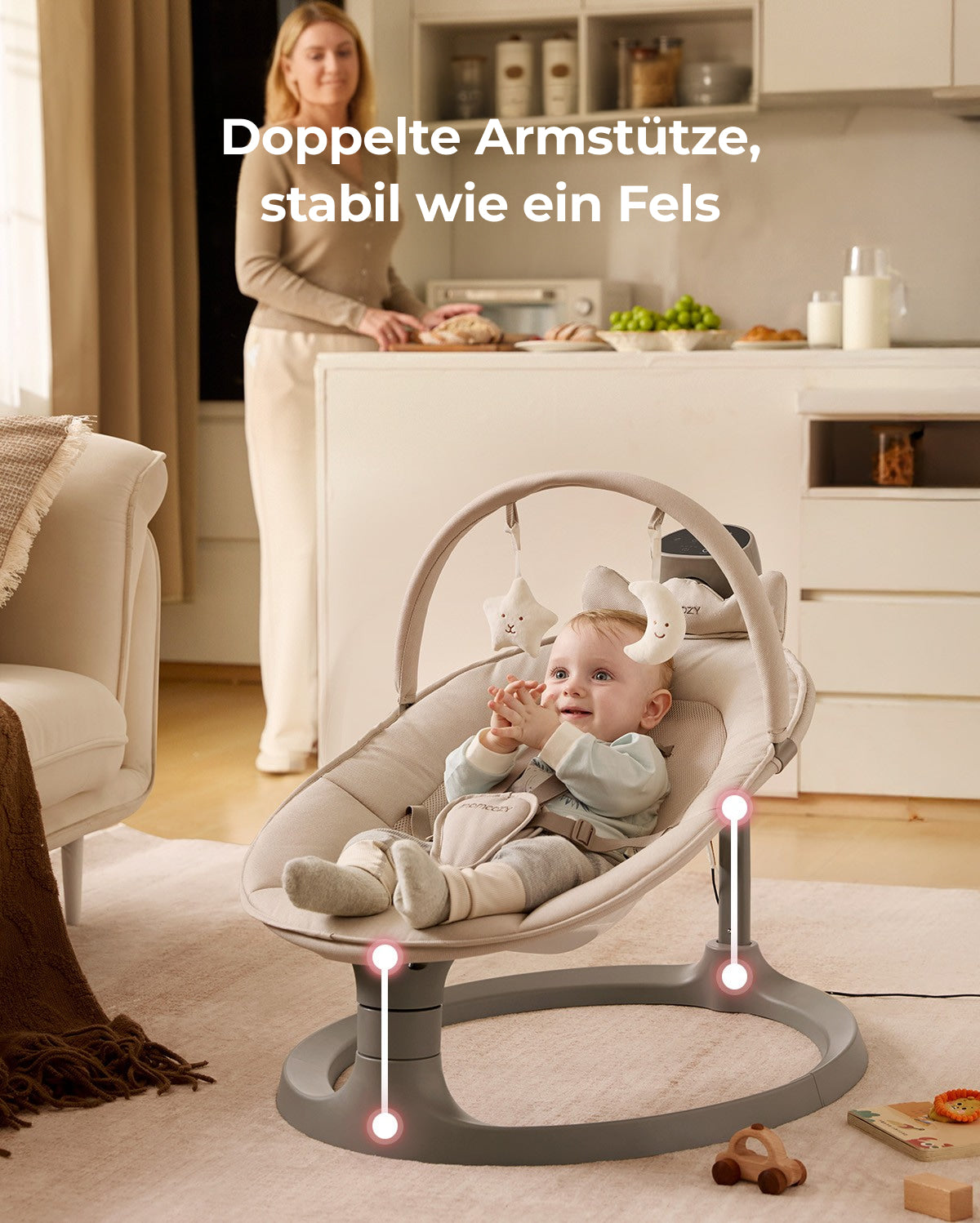 Momcozy 2-in-1 elektrische Babyschaukel