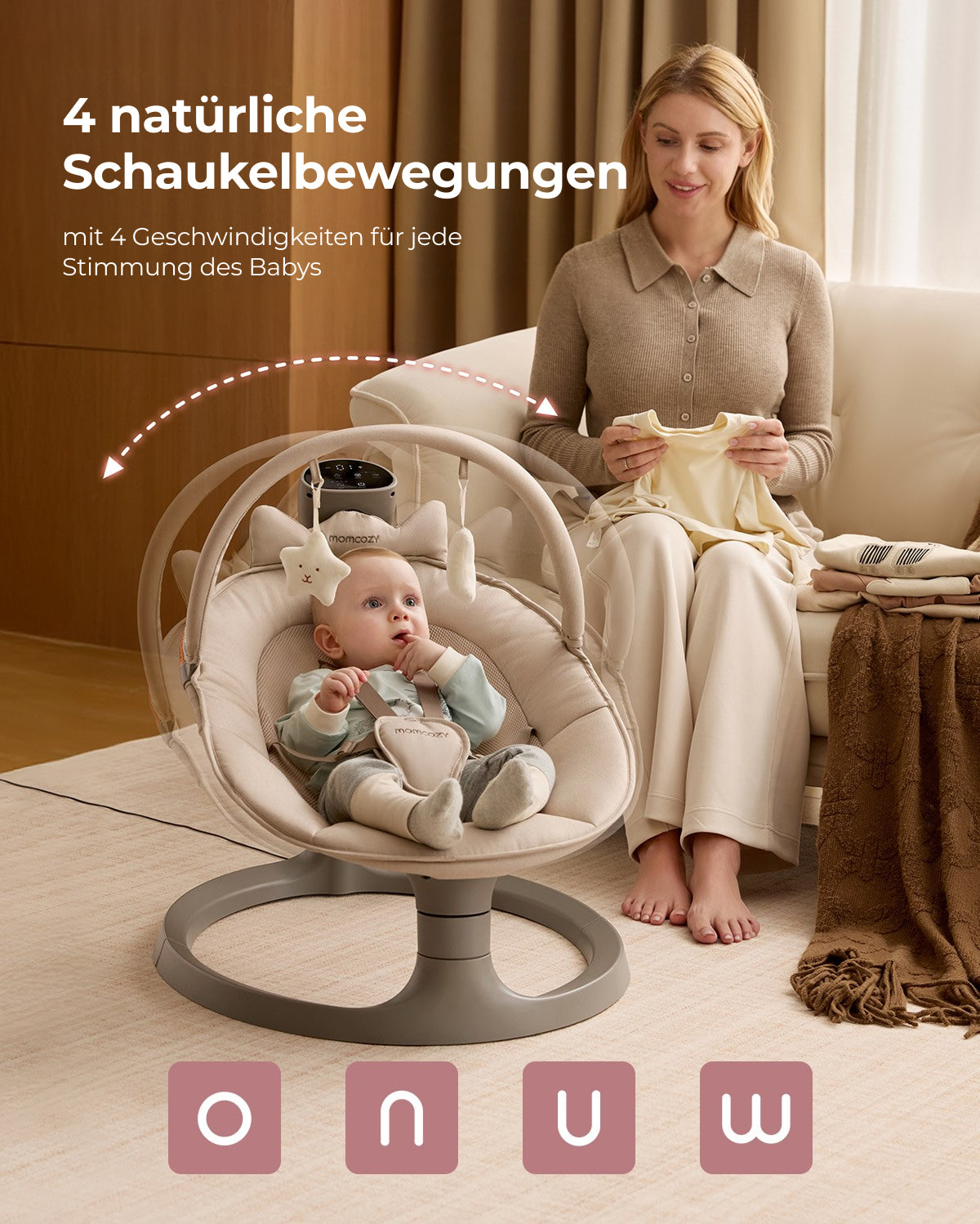 Momcozy 2-in-1 elektrische Babyschaukel