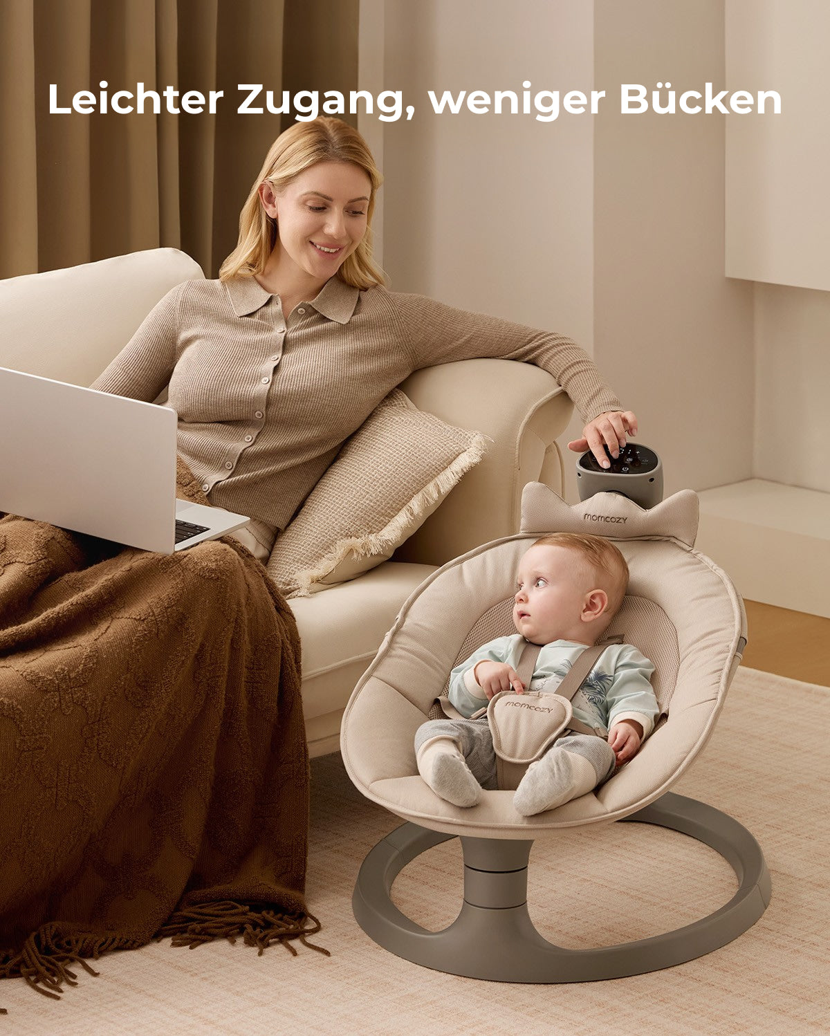 Momcozy 2-in-1 elektrische Babyschaukel