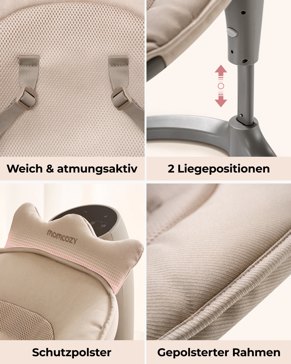 Momcozy 2-in-1 elektrische Babyschaukel
