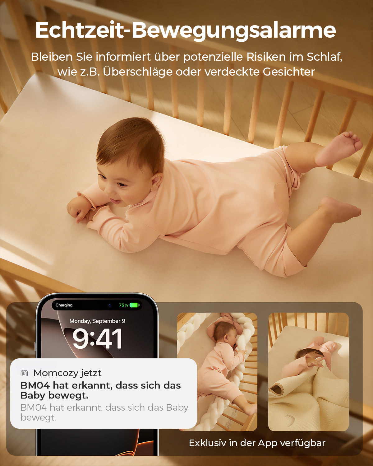 Momcozy 5-Zoll Dual-Mode Intelligentes Babyphone mit 2 Kameras - BM04