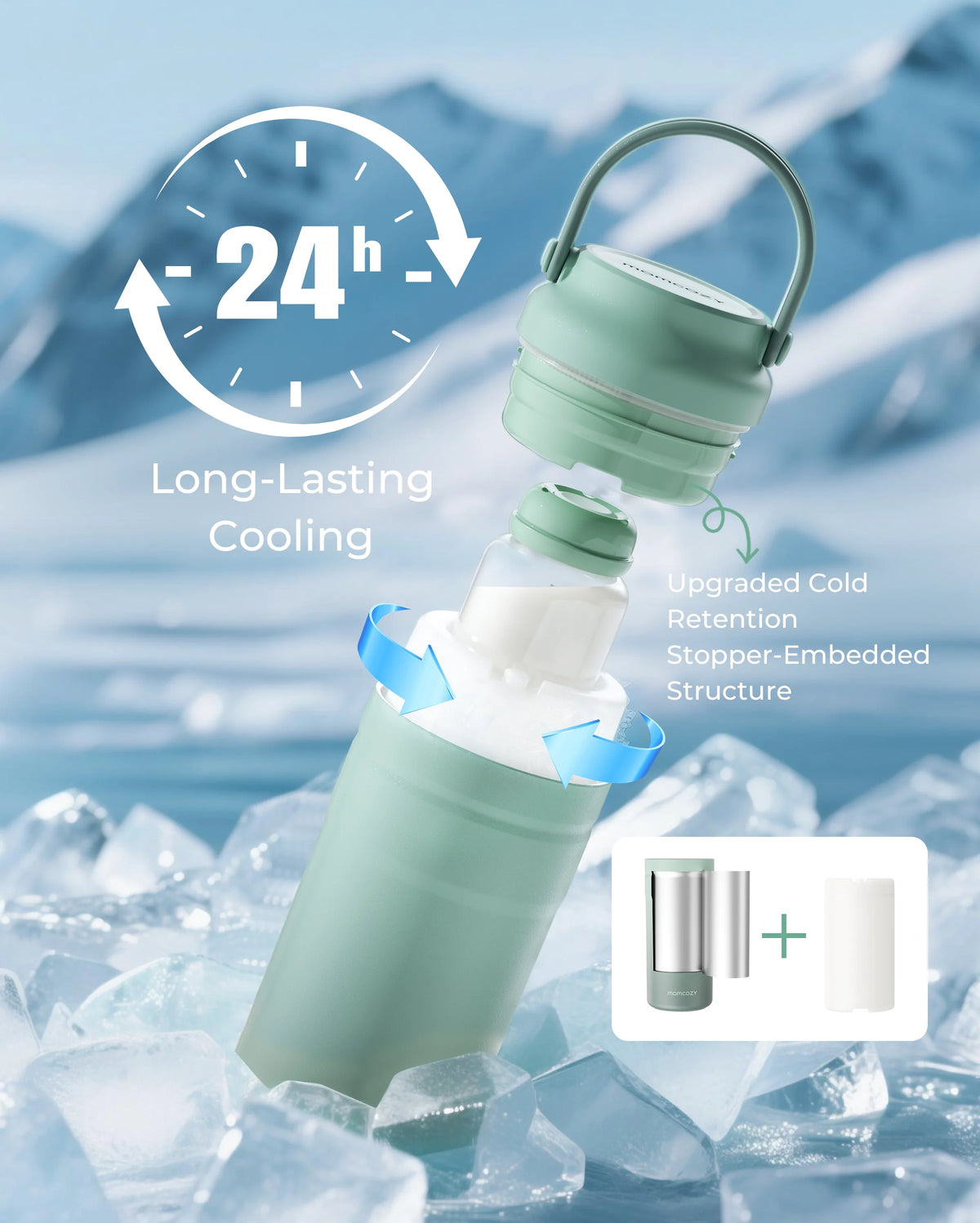 Tragbarer Muttermilchkühler für Outdoor - 355 ml