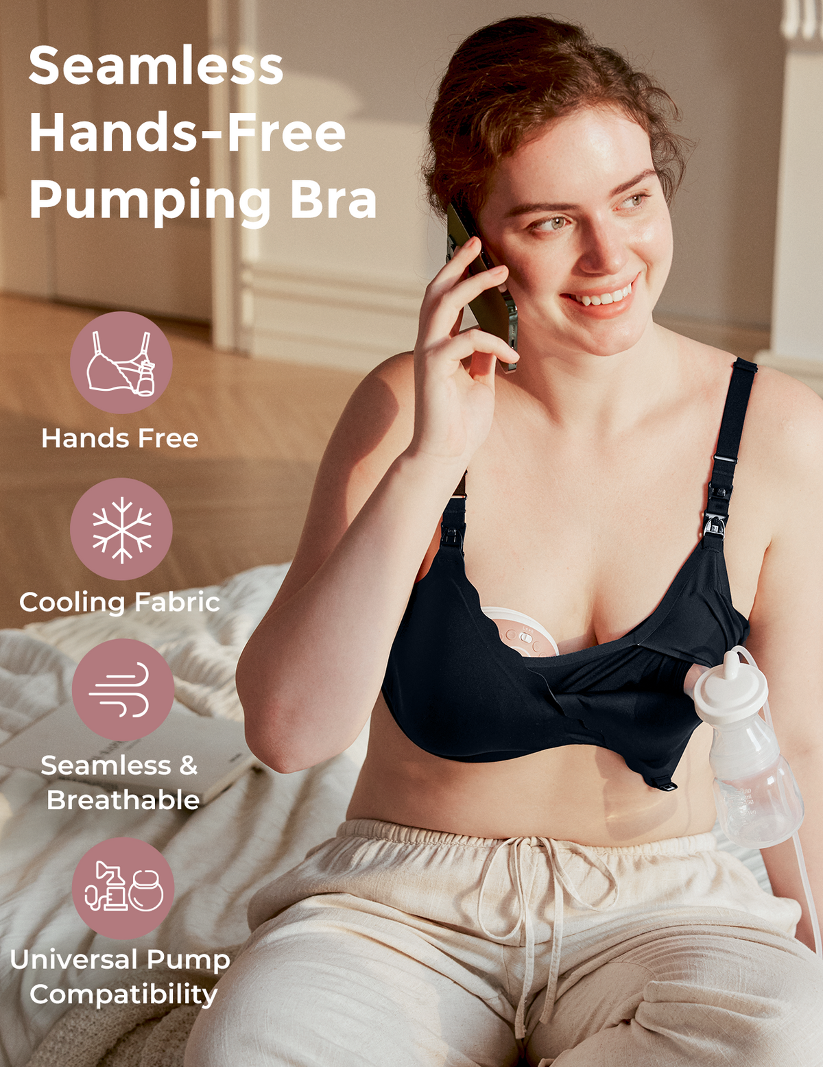 Momcozy Kühlender freihändiger Still- und Pump-BH