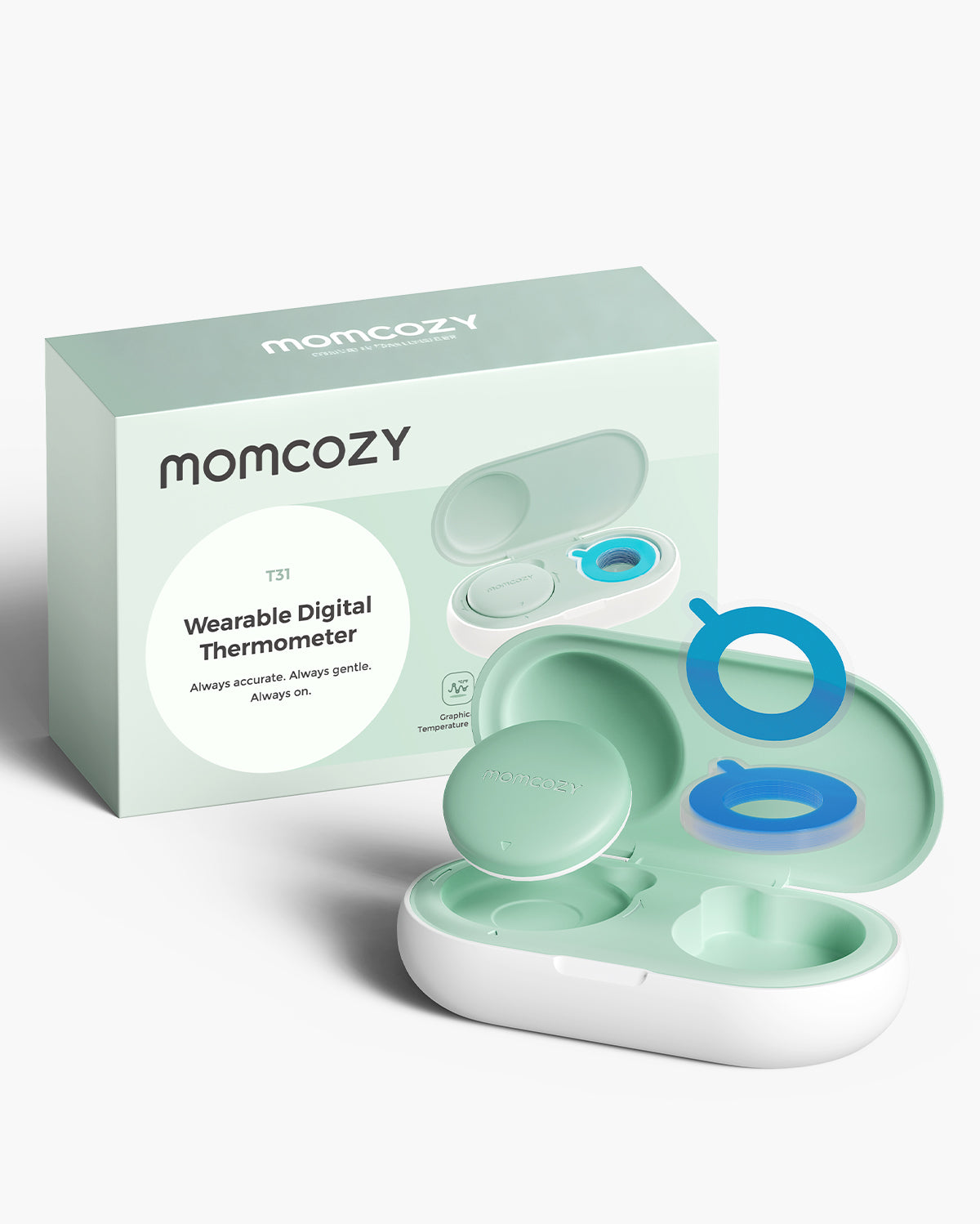 Momcozy Smartes Babythermometer – Medizinische Genauigkeit & Echtzeit-Überwachung per App