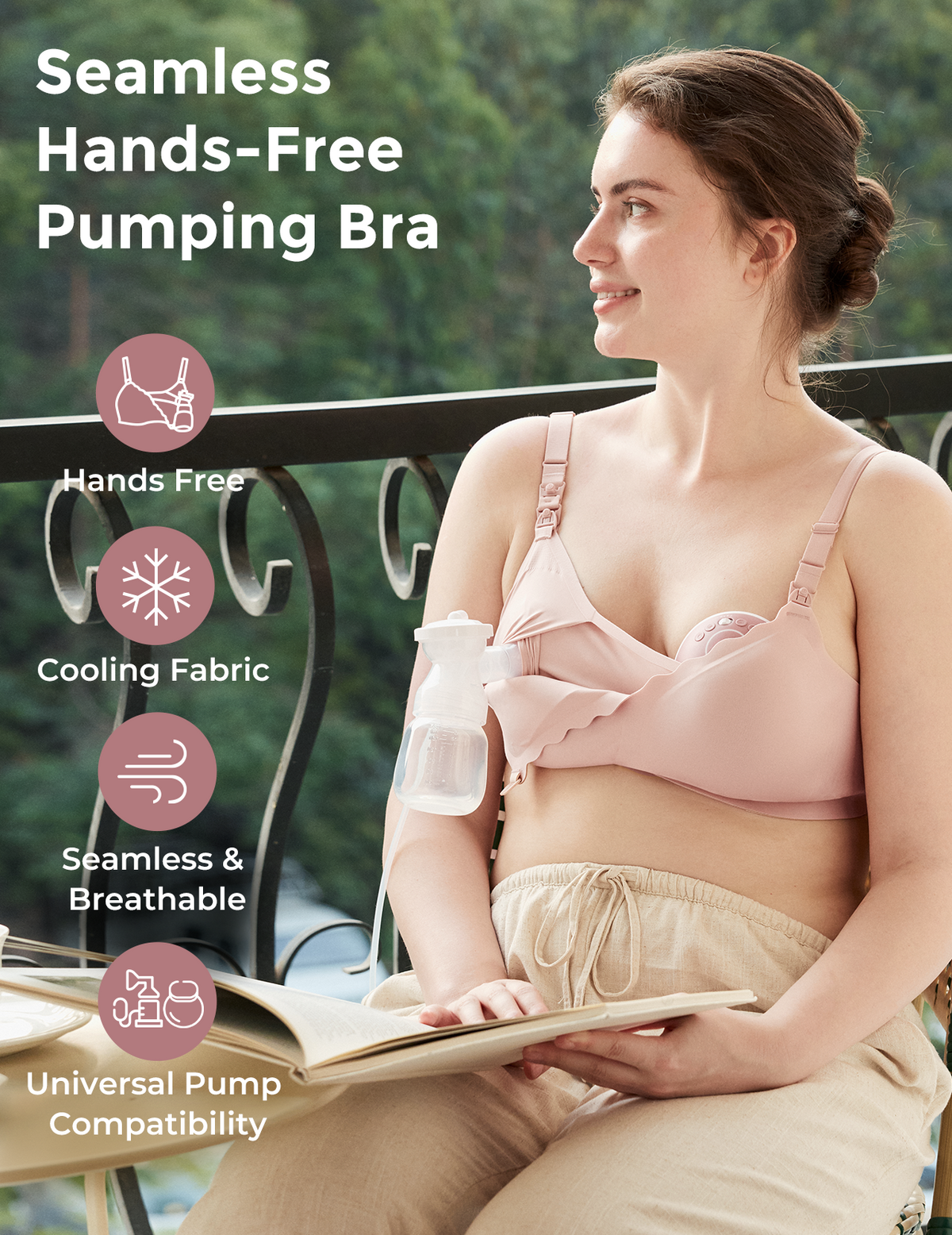 Momcozy Kühlender freihändiger Still- und Pump-BH