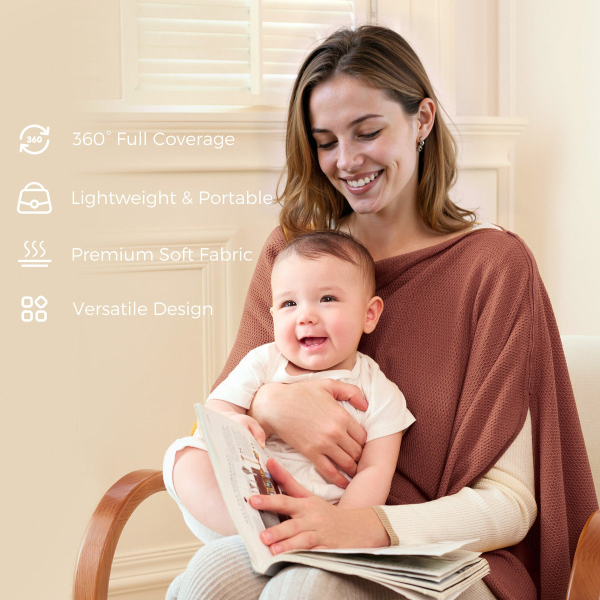 Momcozy Stilldecke – Weicher, atmungsaktiver und vielseitig verwendbarer Poncho