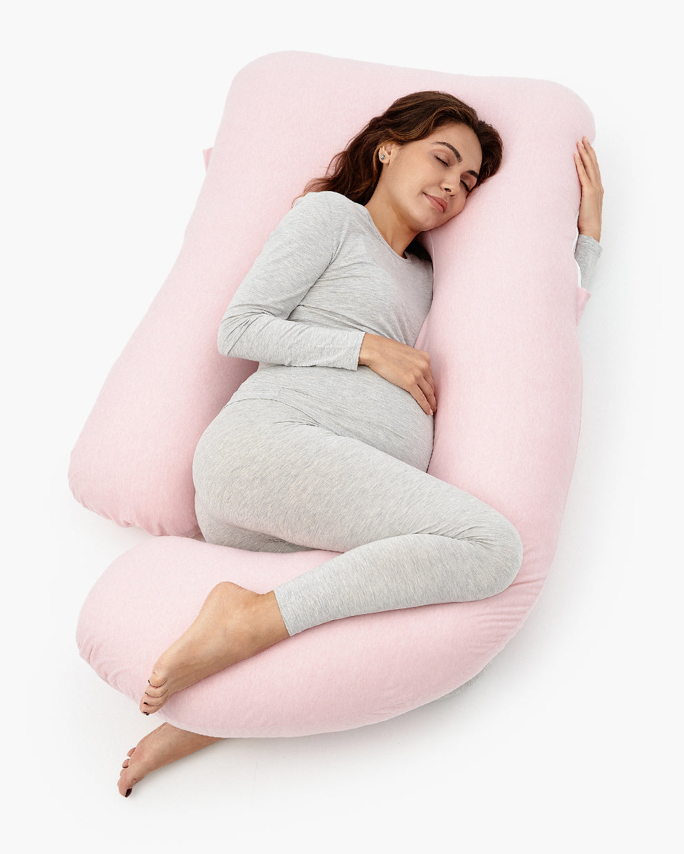 Huggable – U-förmiges Baumwoll-Schwangerschaftskissen