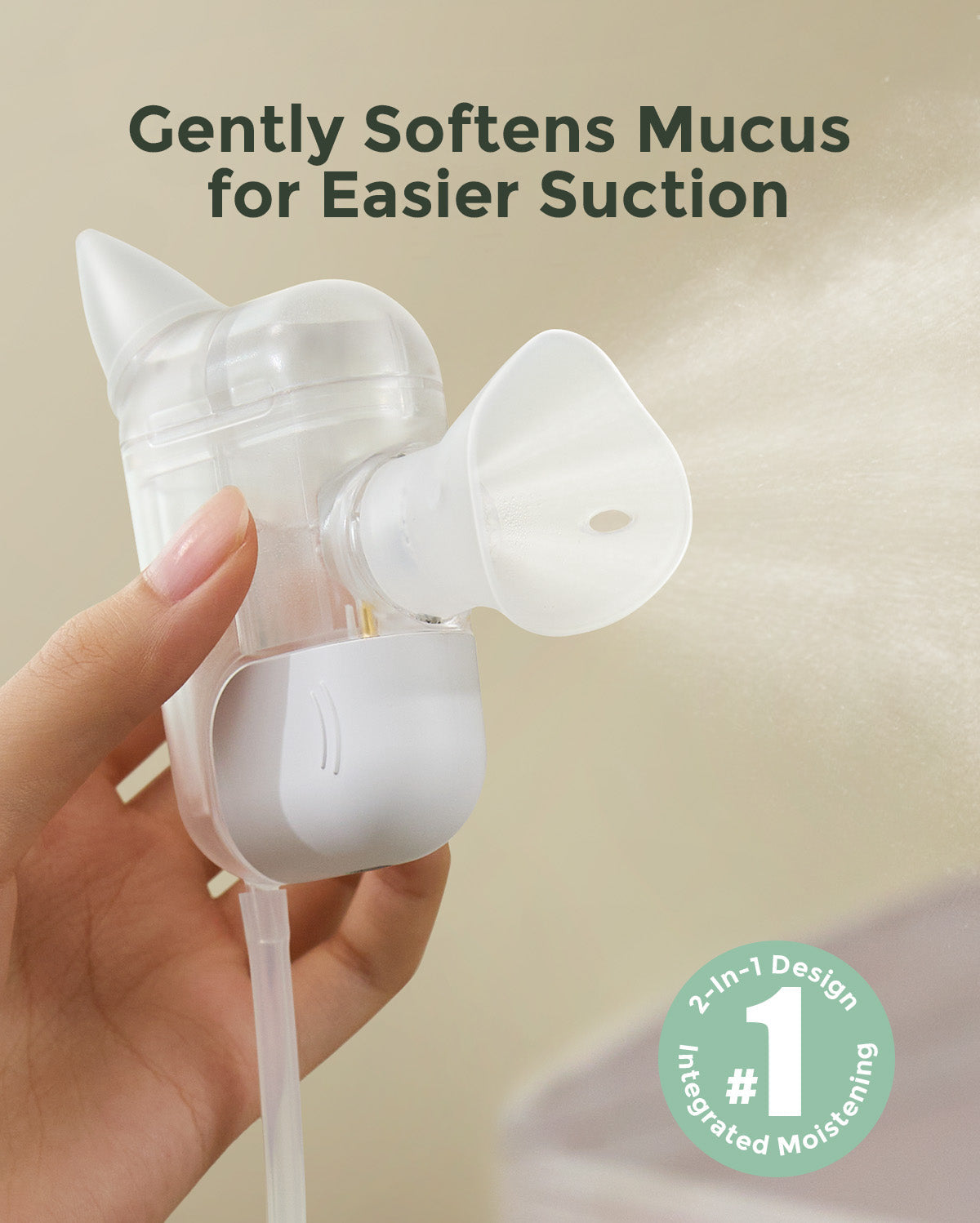 Momcozy BreezyClear Pro™ 2-in-1 Elektrischer Nasensauger mit Sprüh- und Saugfunktion