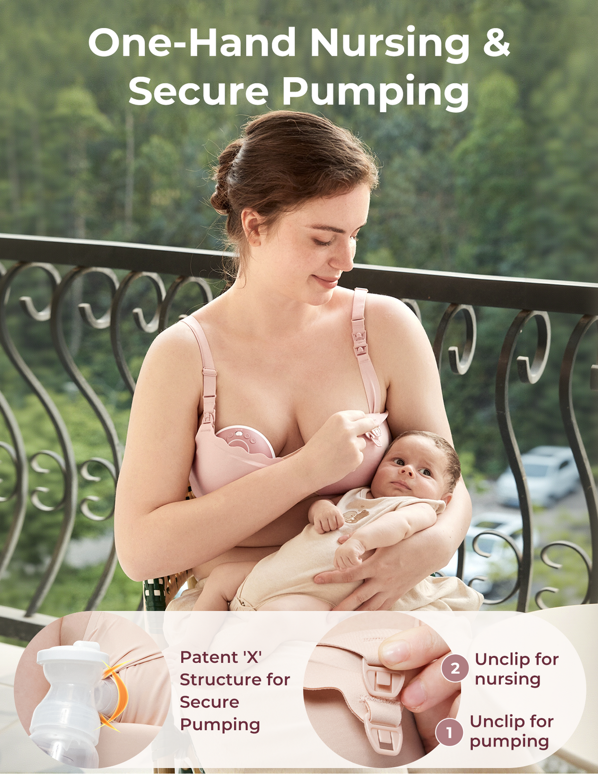 Momcozy Kühlender freihändiger Still- und Pump-BH