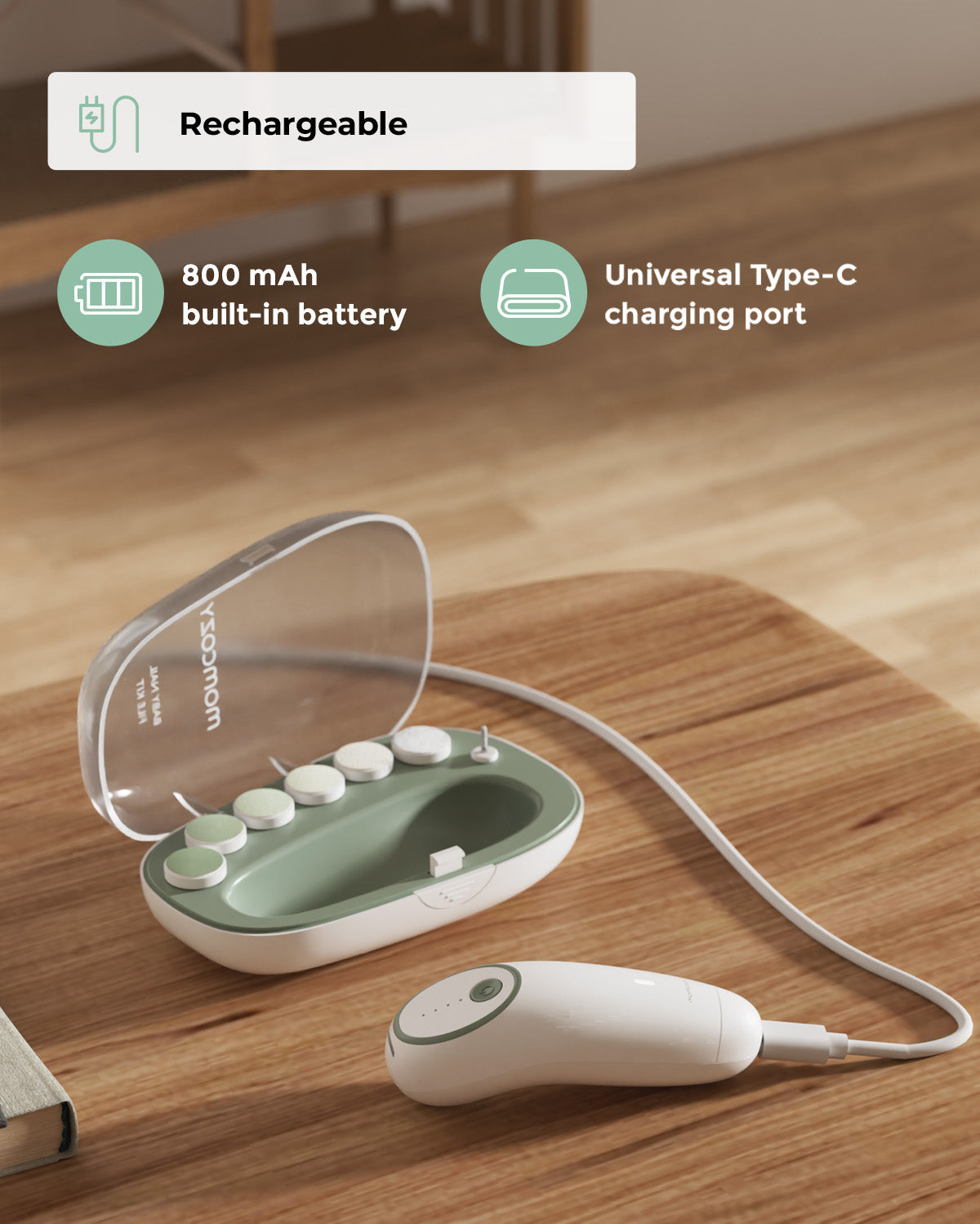Momcozy Elektrische Babynagelfeile - Geräuscharm