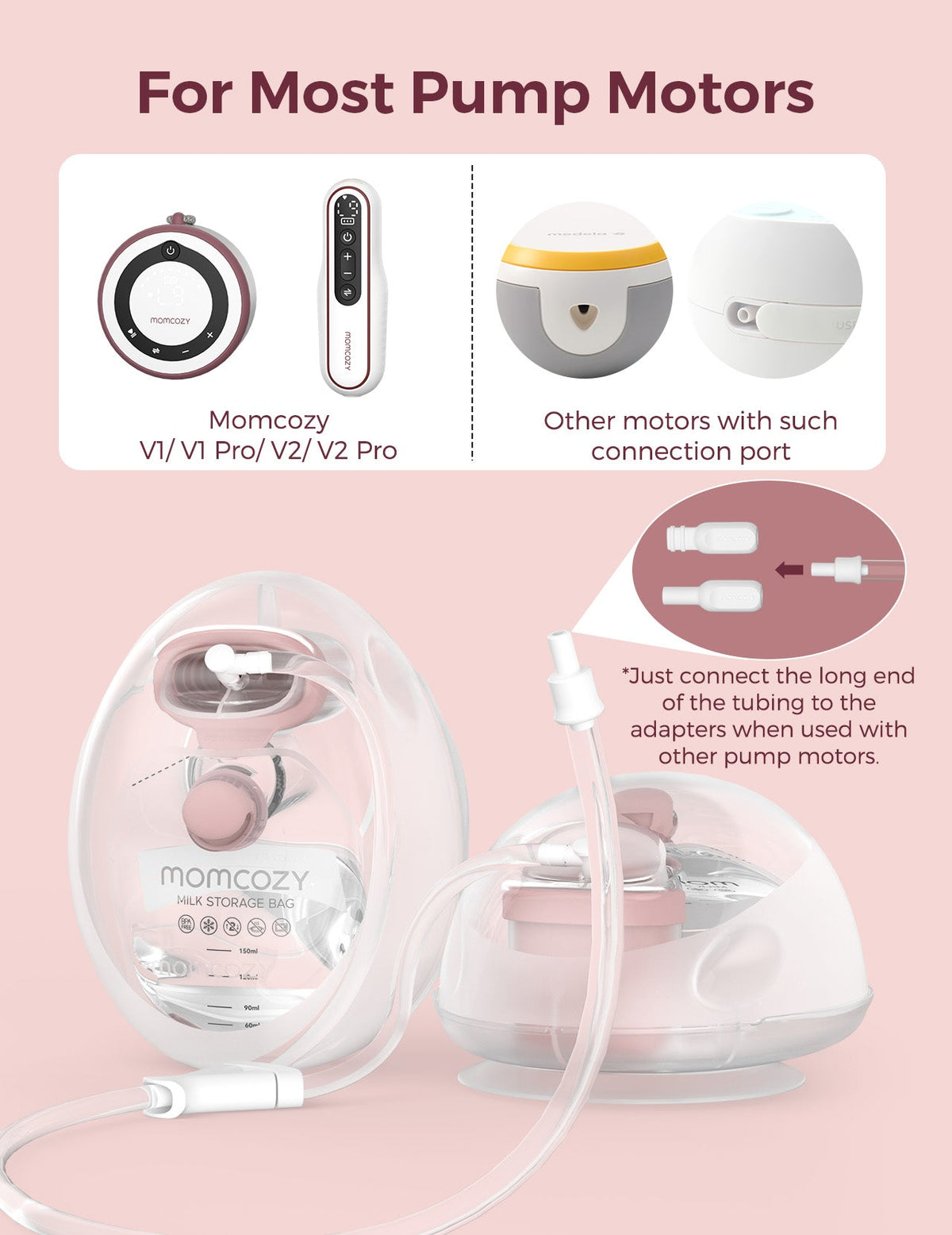 Momcozy Tragbare Milchsammelbecher - für Momcozy V1/V2 & die meisten elektrischen Milchpumpen