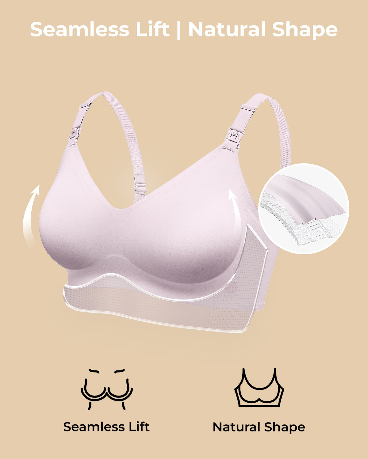 CozyAura – Ultraweicher, nahtloser Still-BH – YN21