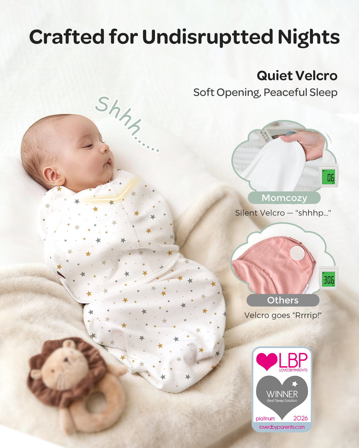 Momcozy Easy-Pucktuch für Babys von 0–3 Monaten