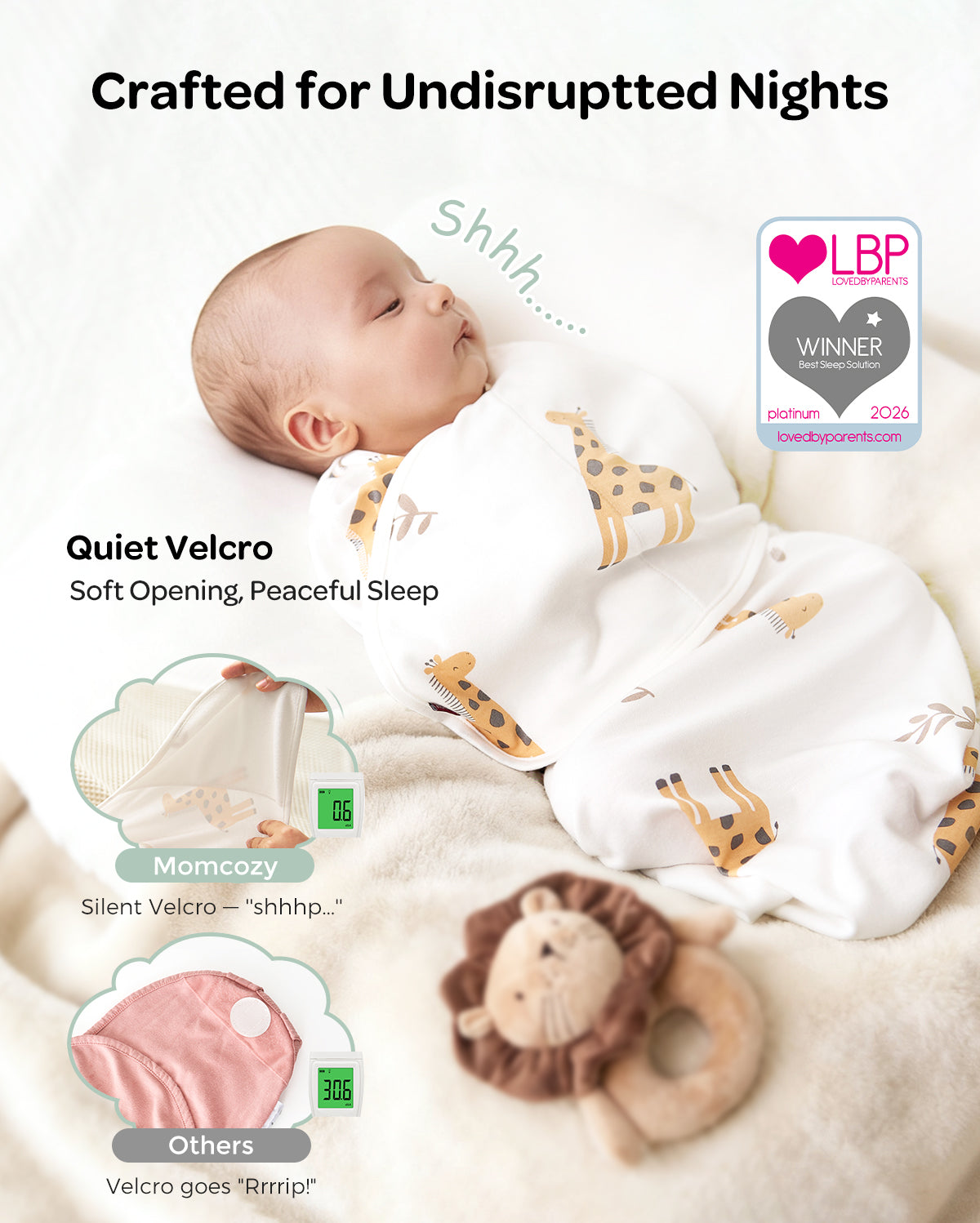 Momcozy Easy-Pucktuch für Babys von 0–3 Monaten