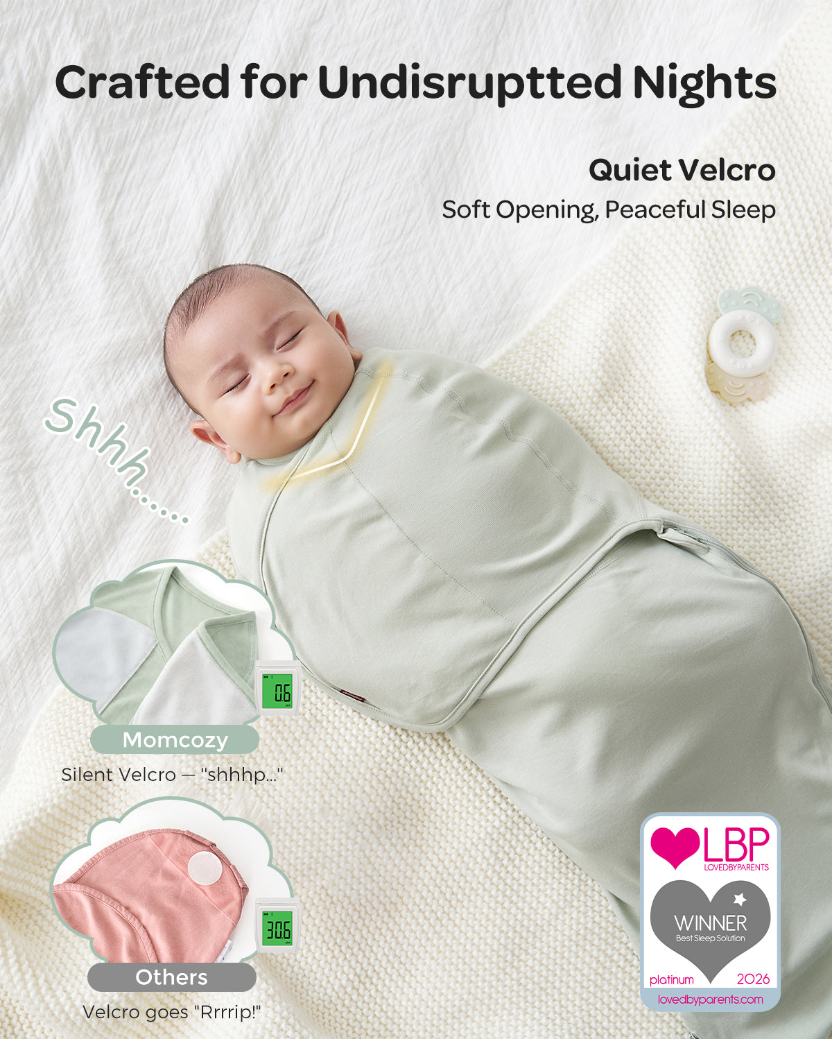 Momcozy Easy-Pucktuch für Babys von 0–3 Monaten