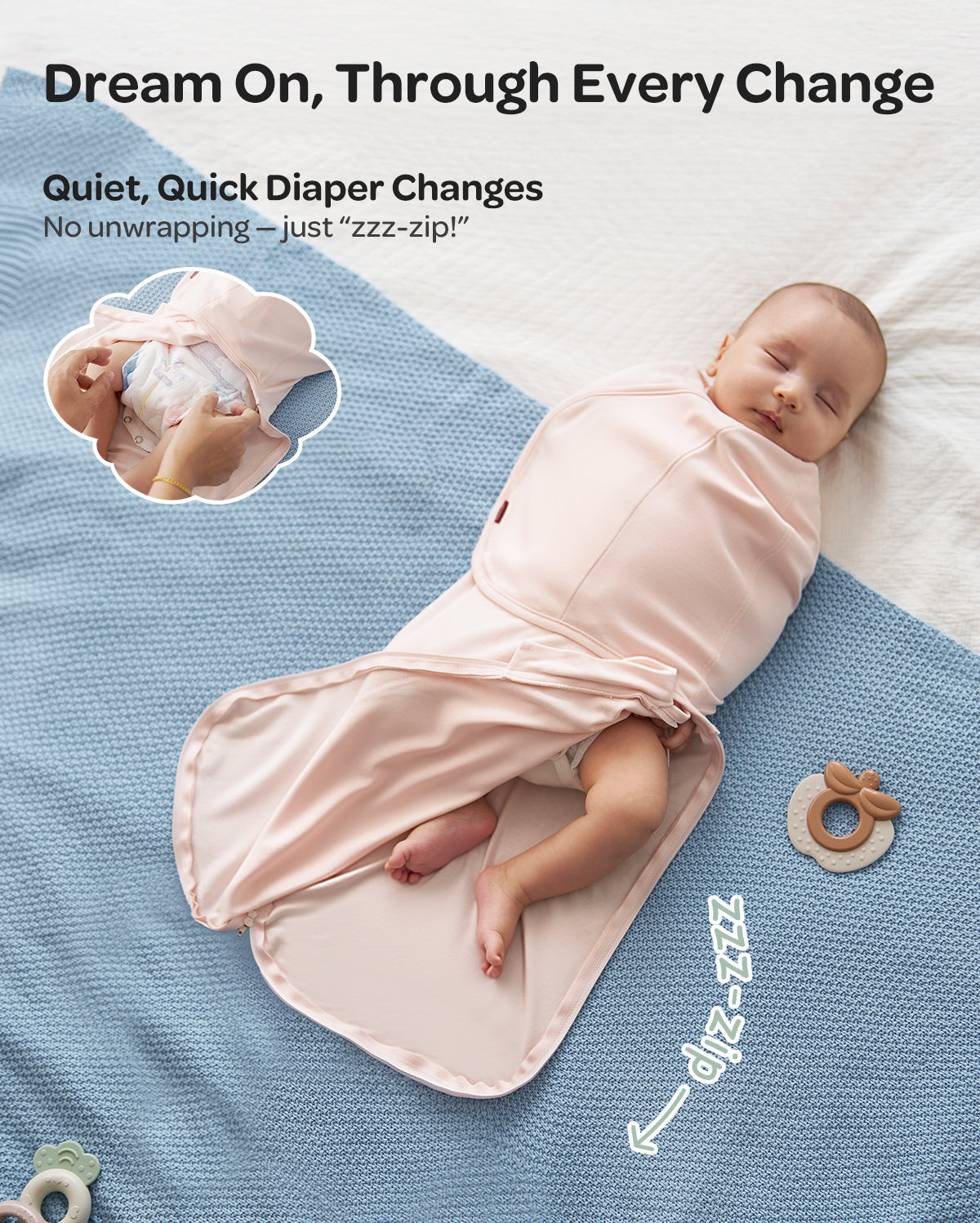 Momcozy Easy-Pucktuch für Babys von 0–3 Monaten