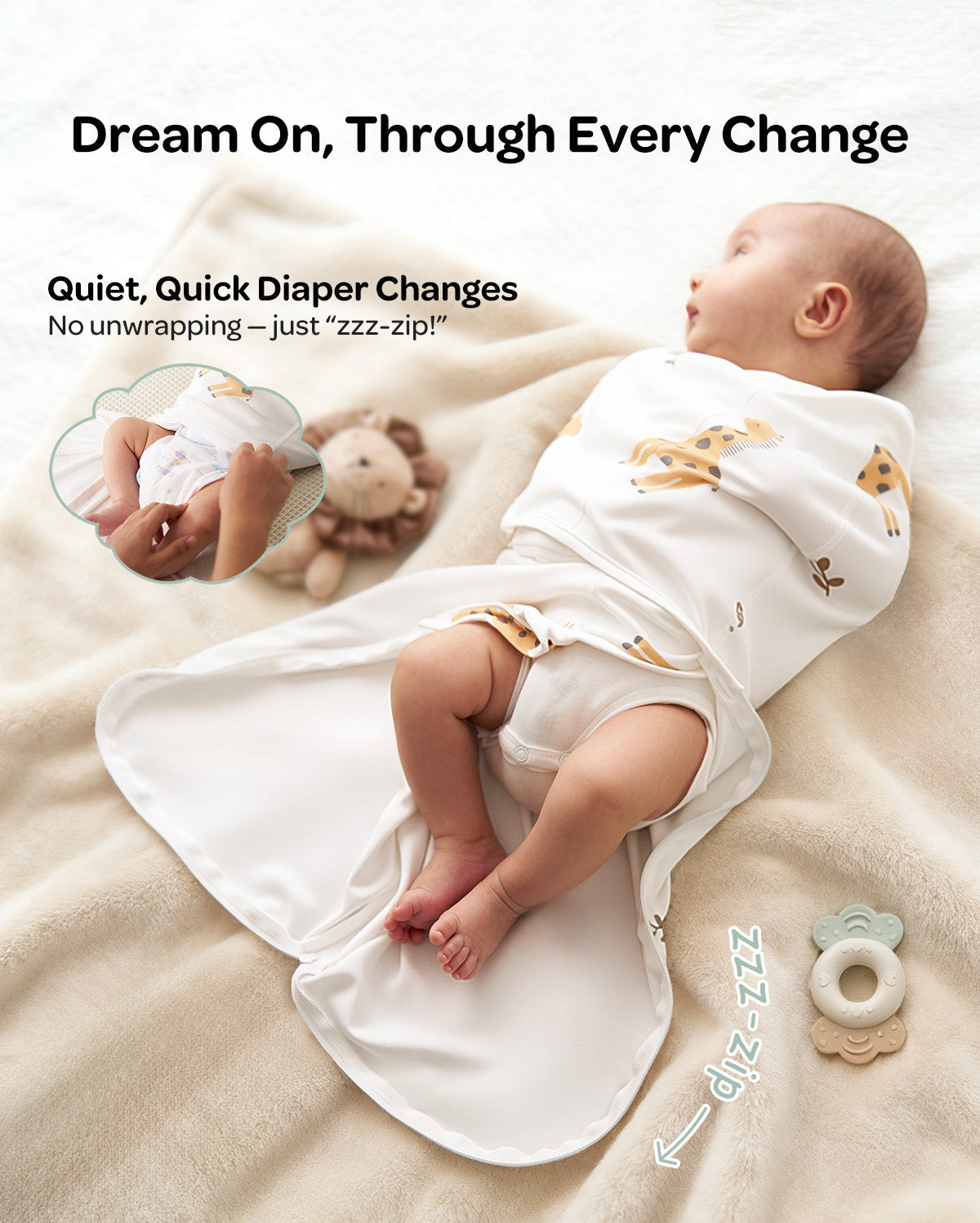 Momcozy Easy-Pucktuch für Babys von 0–3 Monaten