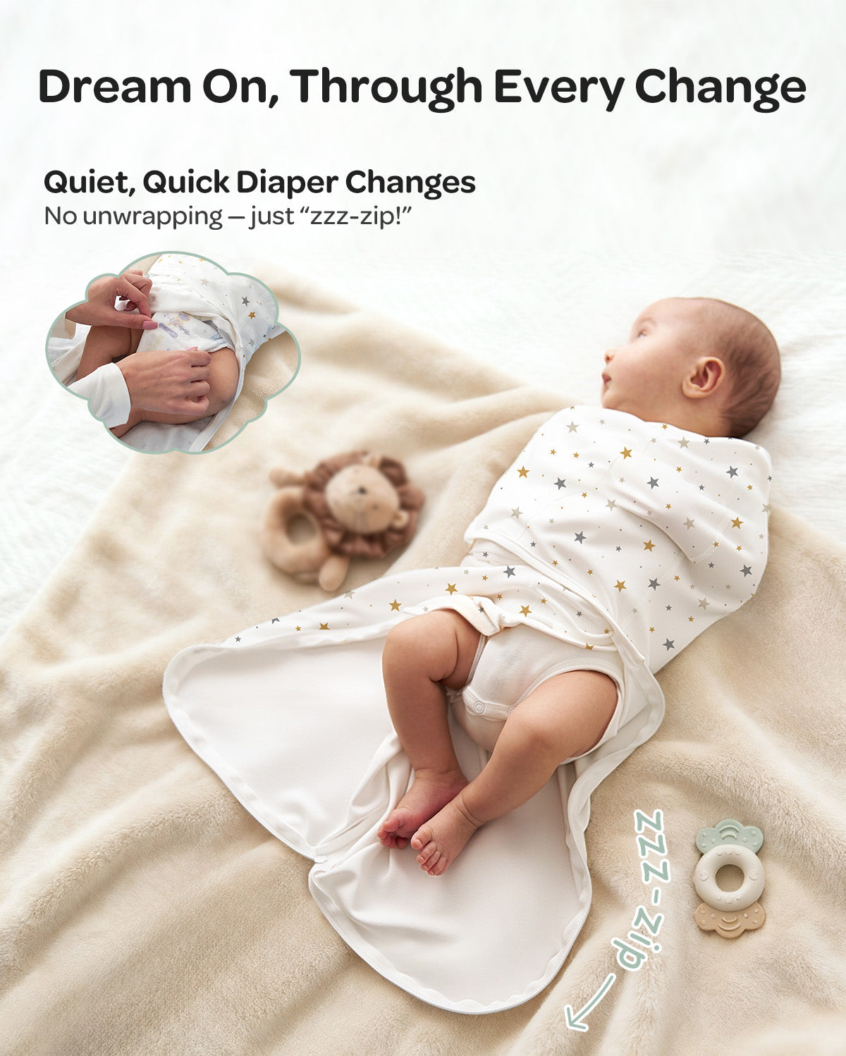 Momcozy Easy-Pucktuch für Babys von 0–3 Monaten