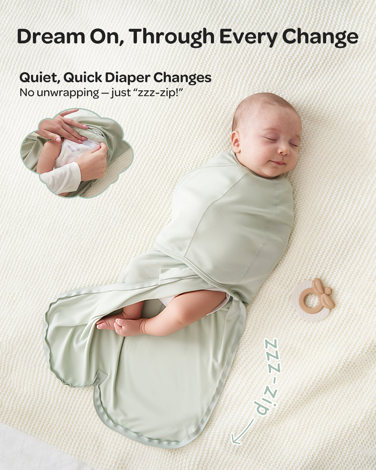 Momcozy Easy-Pucktuch für Babys von 0–3 Monaten
