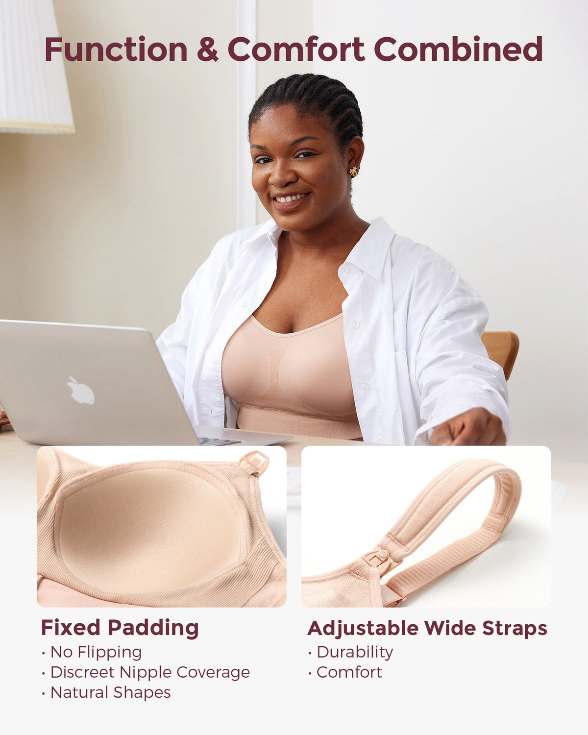 Momcozy Freihändiger Pump-BH All-in-One mit fester Polsterung