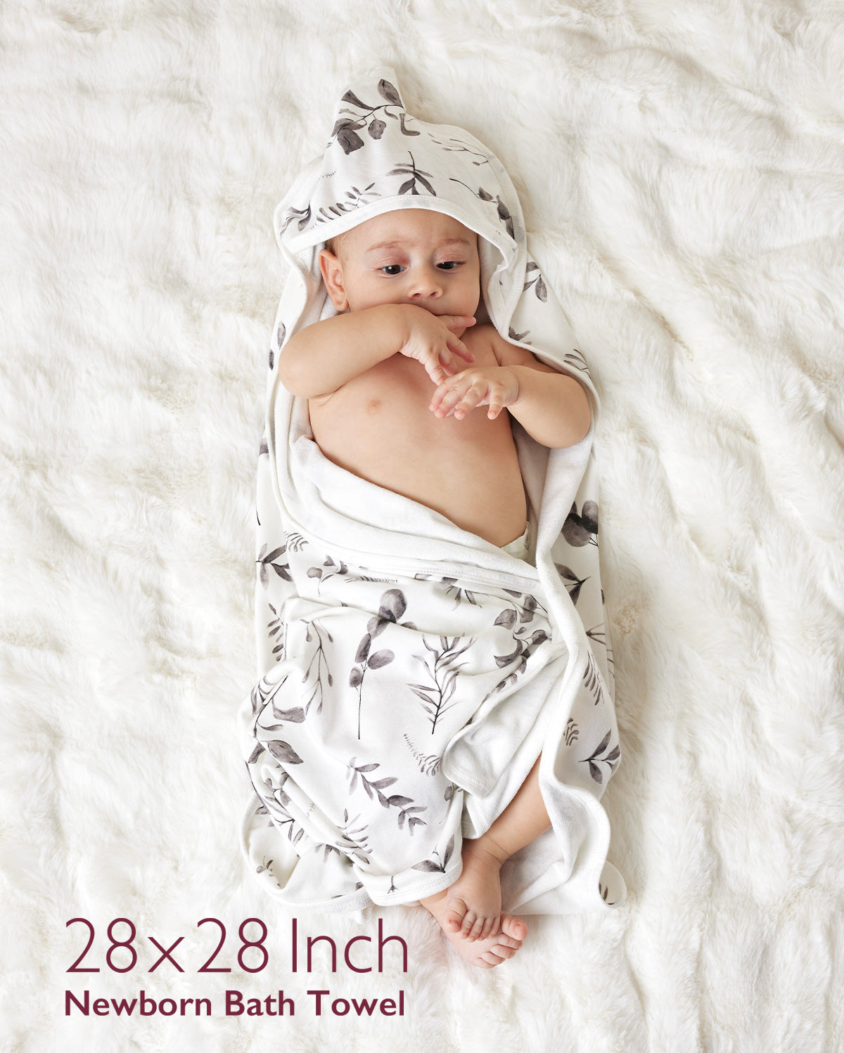 MOMCOZY BABY HOODED TELETEL FÜR NEUBORN DUUBE - 2 Zählung (Packung von 1)