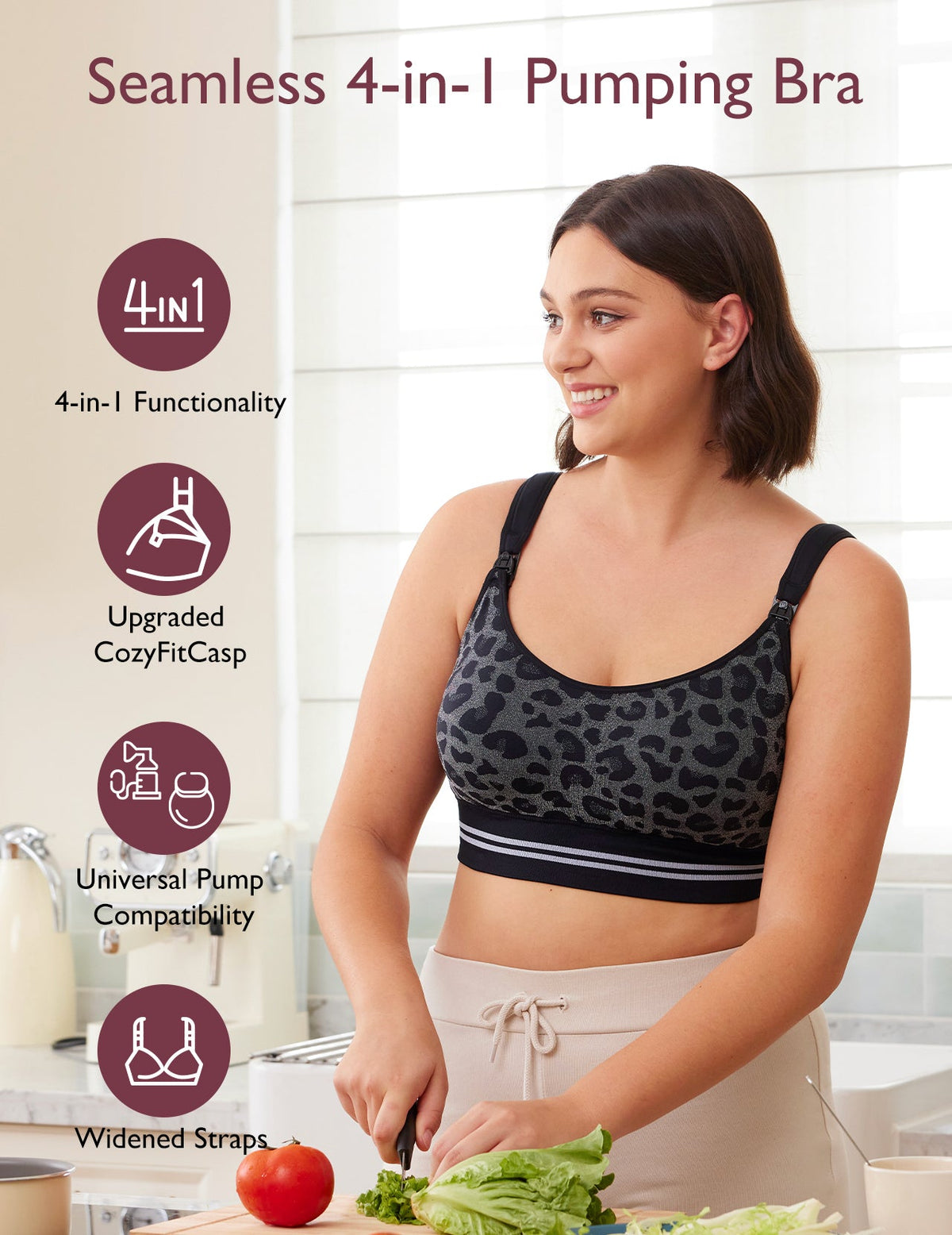 Ultraweicher, nahtloser Still-BH YN21 & DEX 4-in-1 Freihändiger Abpump-BH Bundle