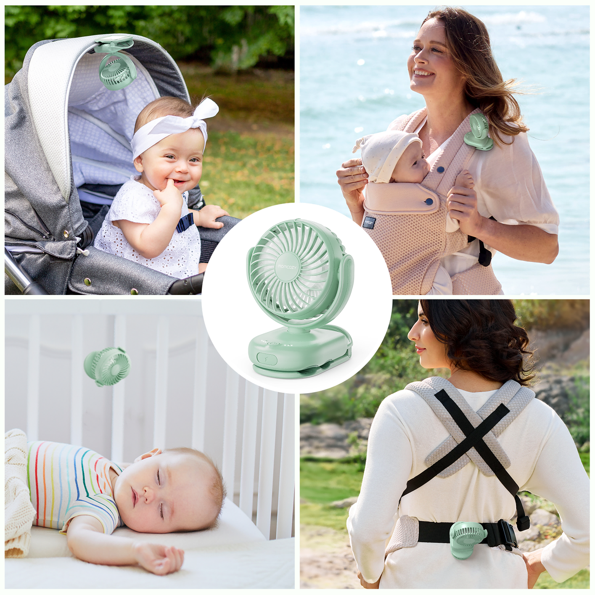 Momcozy Clip-On 4-Gang Kinderwagen-Ventilator