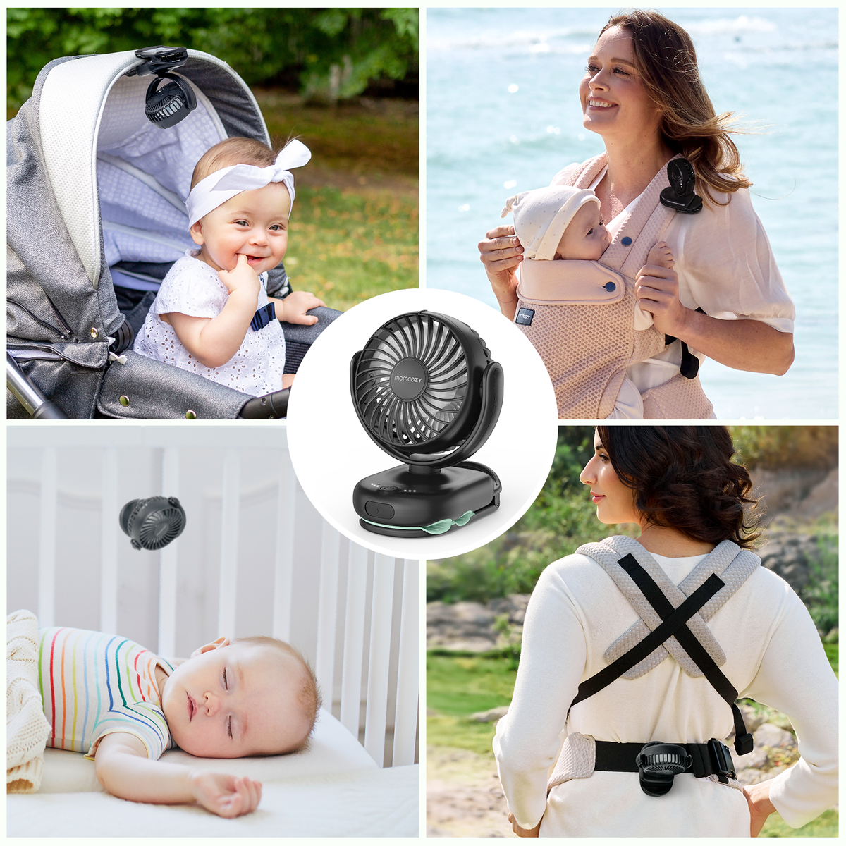 Momcozy Clip-On 4-Gang Kinderwagen-Ventilator