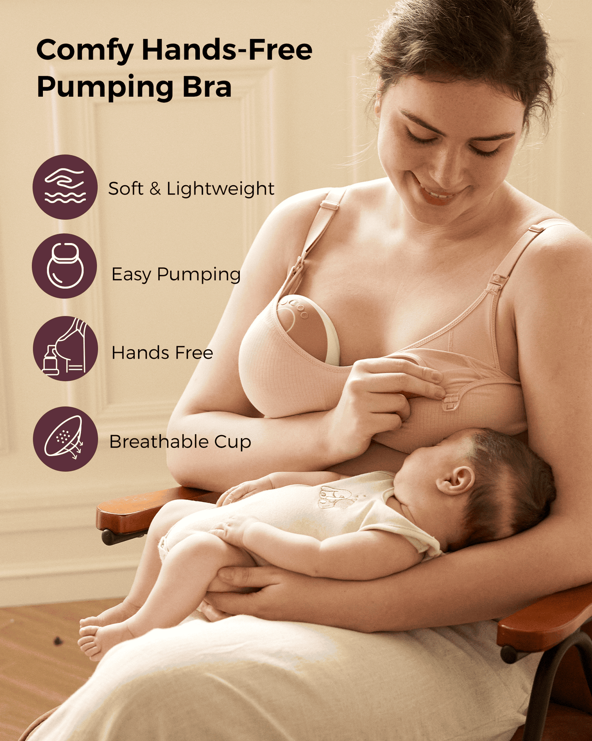 Momcozy Tencel™-Gewebe Kabelloser & nahtloser Pump-BH