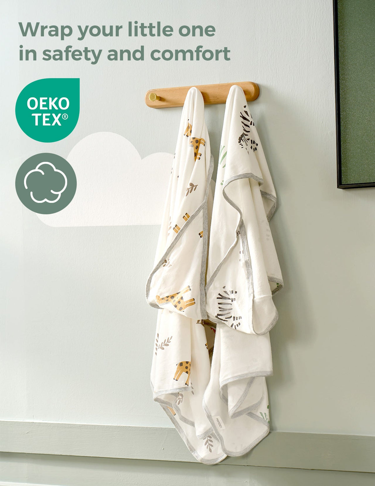 MOMCOZY BABY HOODED TELETEL FÜR NEUBORN DUUBE - 2 Zählung (Packung von 1)