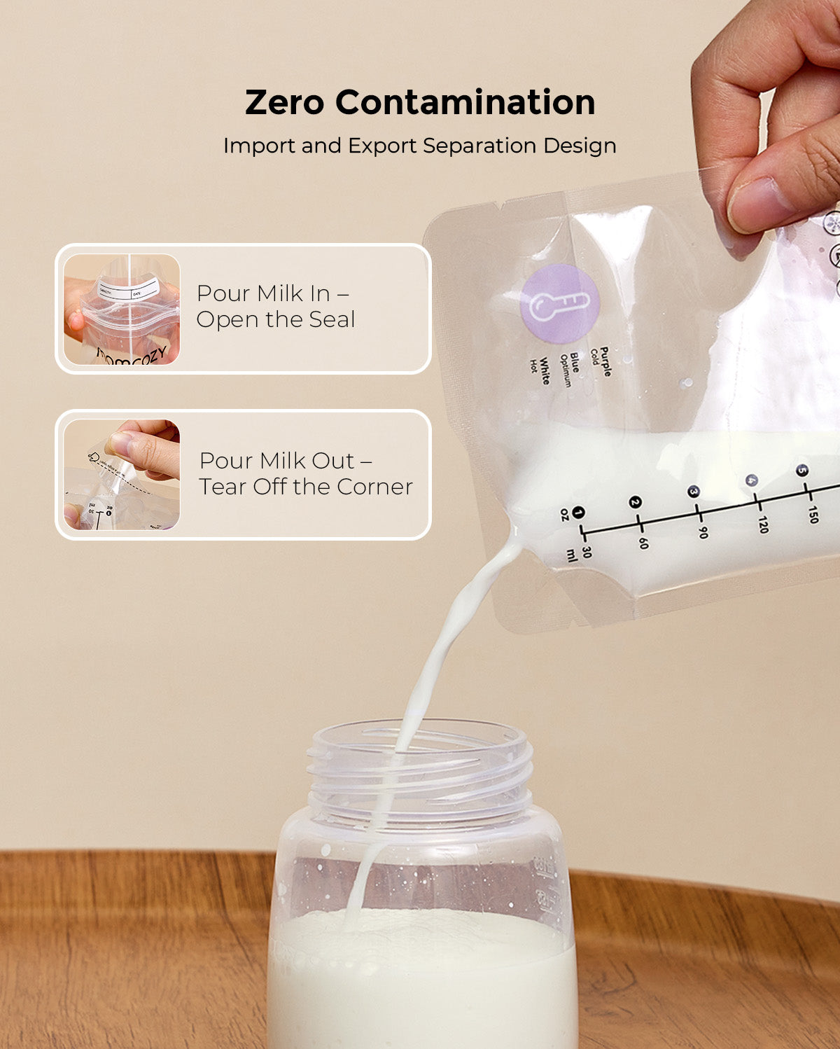 Nutri Smart Babyflaschenwärmer und Muttermilch-Aufbewahrungsbeutel