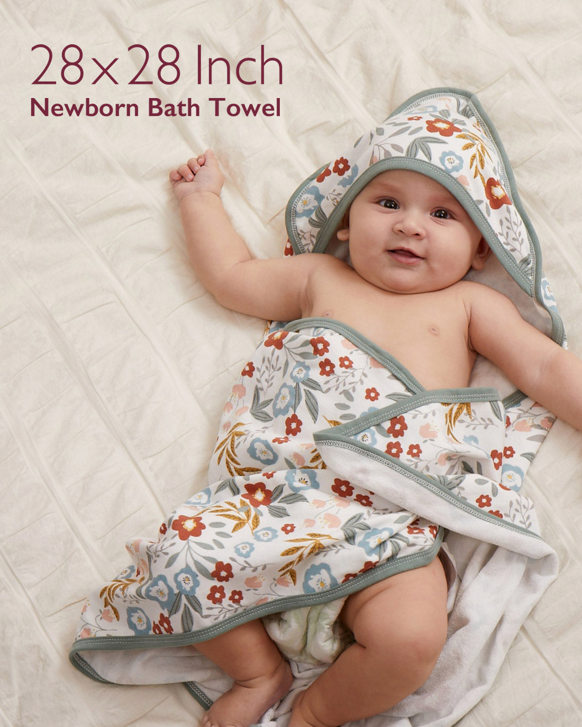 MOMCOZY BABY HOODED TELETEL FÜR NEUBORN DUUBE - 2 Zählung (Packung von 1)