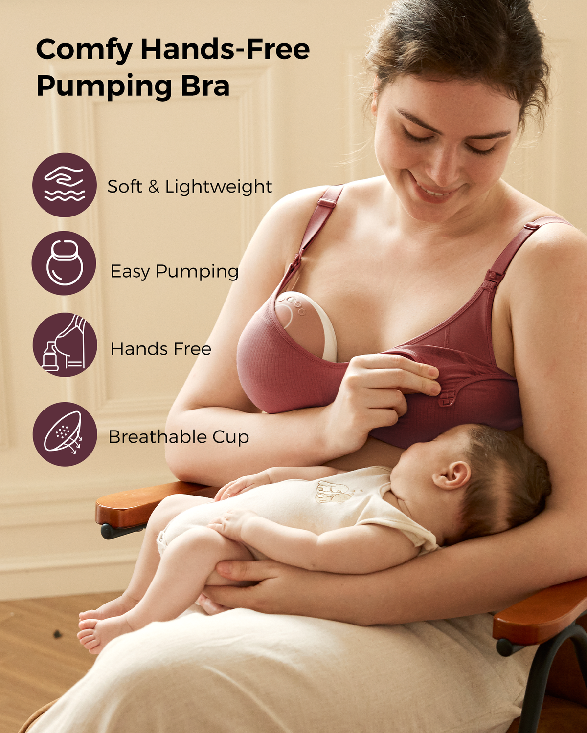Momcozy Tencel™-Gewebe Kabelloser & nahtloser Pump-BH